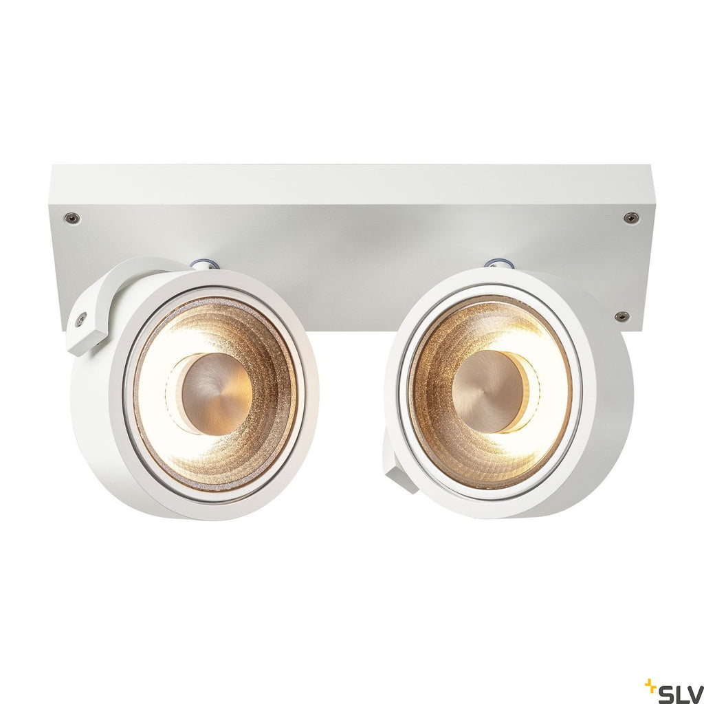 SLV KALU 2 QPAR ceiling light, matt white, 2x ES111, max. 2x 75W 147311