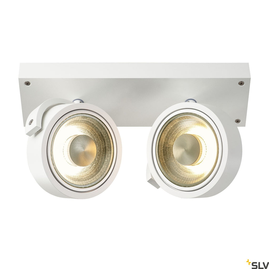 SLV KALU 2 QPAR ceiling light, matt white, 2x ES111, max. 2x 75W 147311