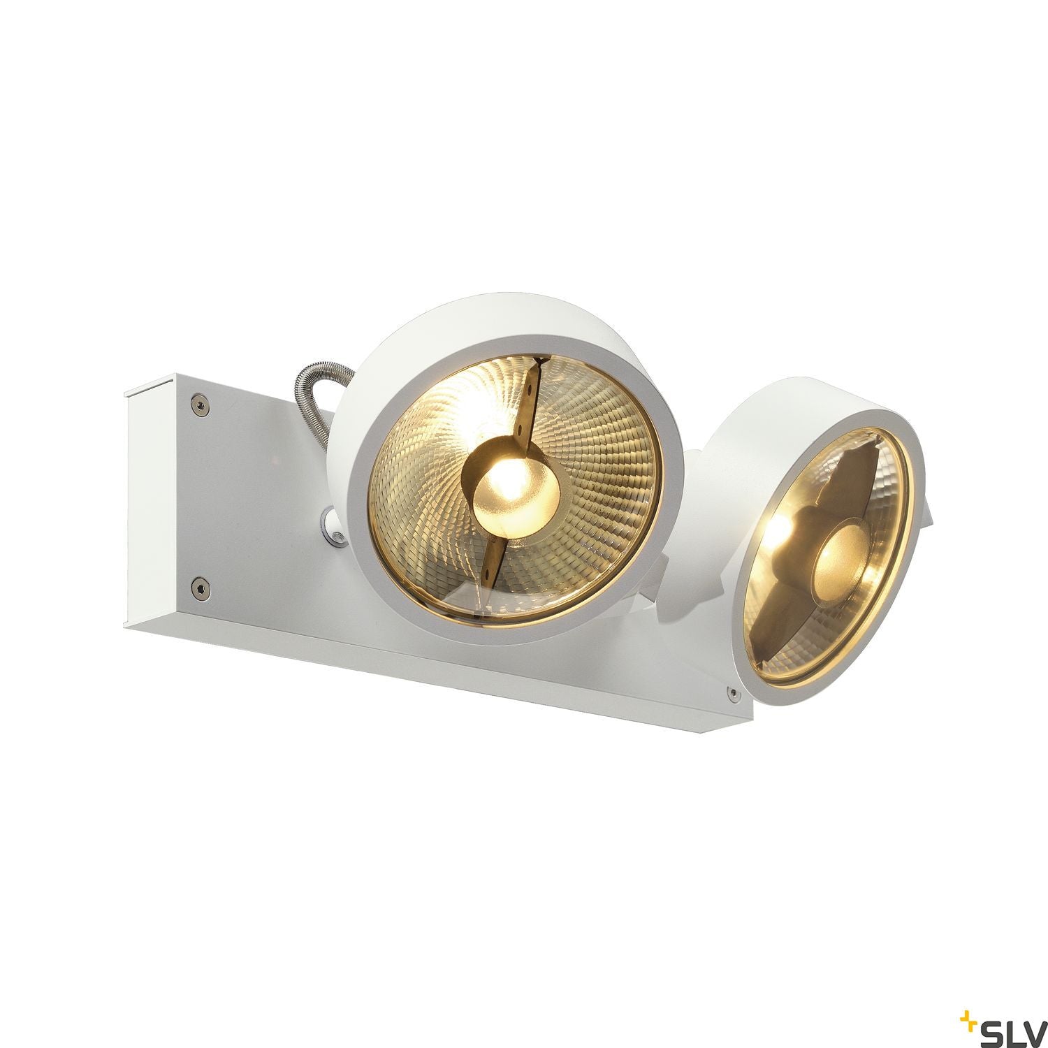 SLV KALU 2 QPAR ceiling light, matt white, 2x ES111, max. 2x 75W 147311