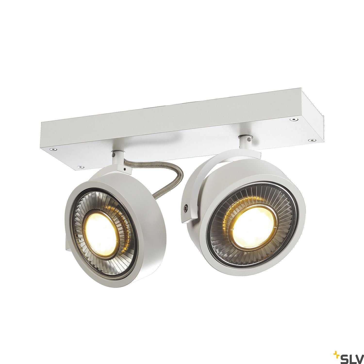 SLV KALU 2 QPAR ceiling light, matt white, 2x ES111, max. 2x 75W 147311