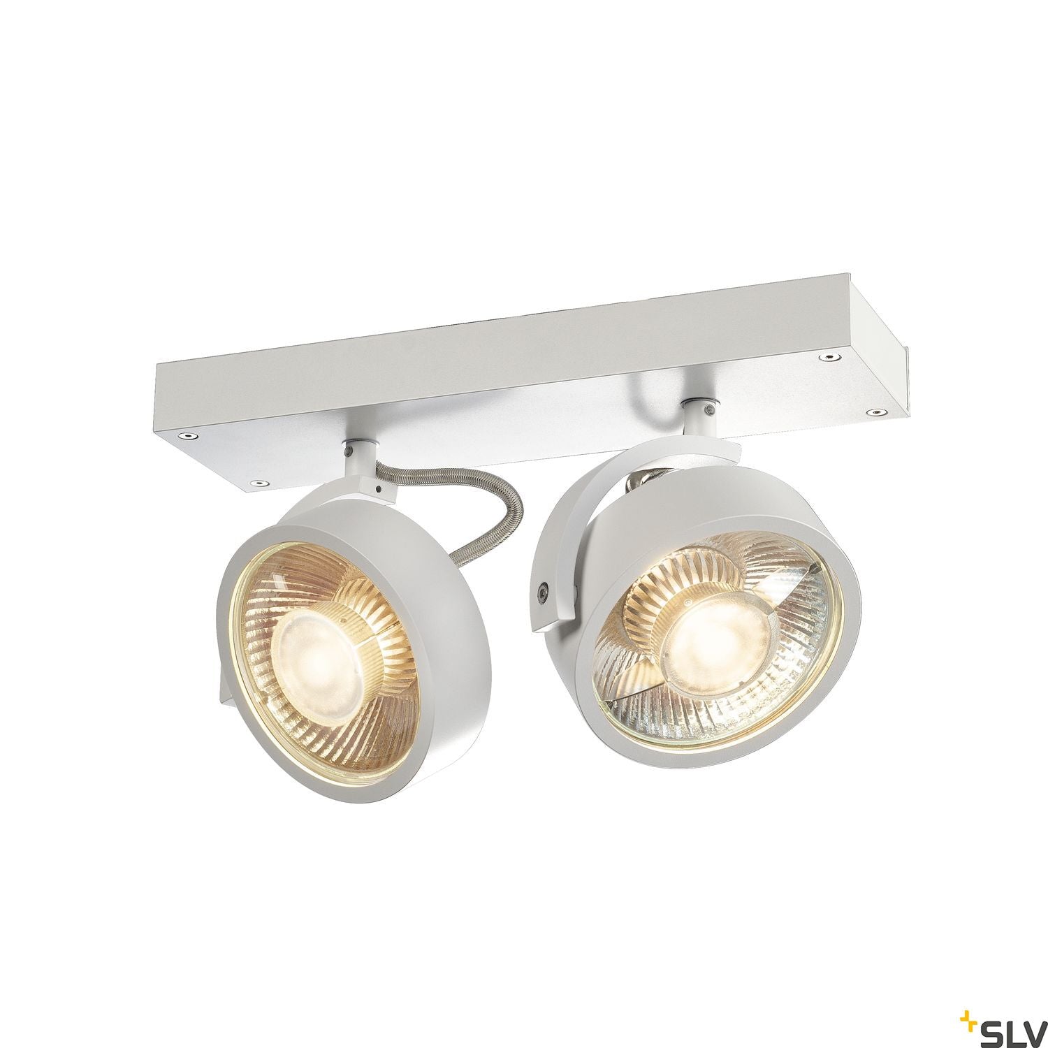 SLV KALU 2 QPAR ceiling light, matt white, 2x ES111, max. 2x 75W 147311