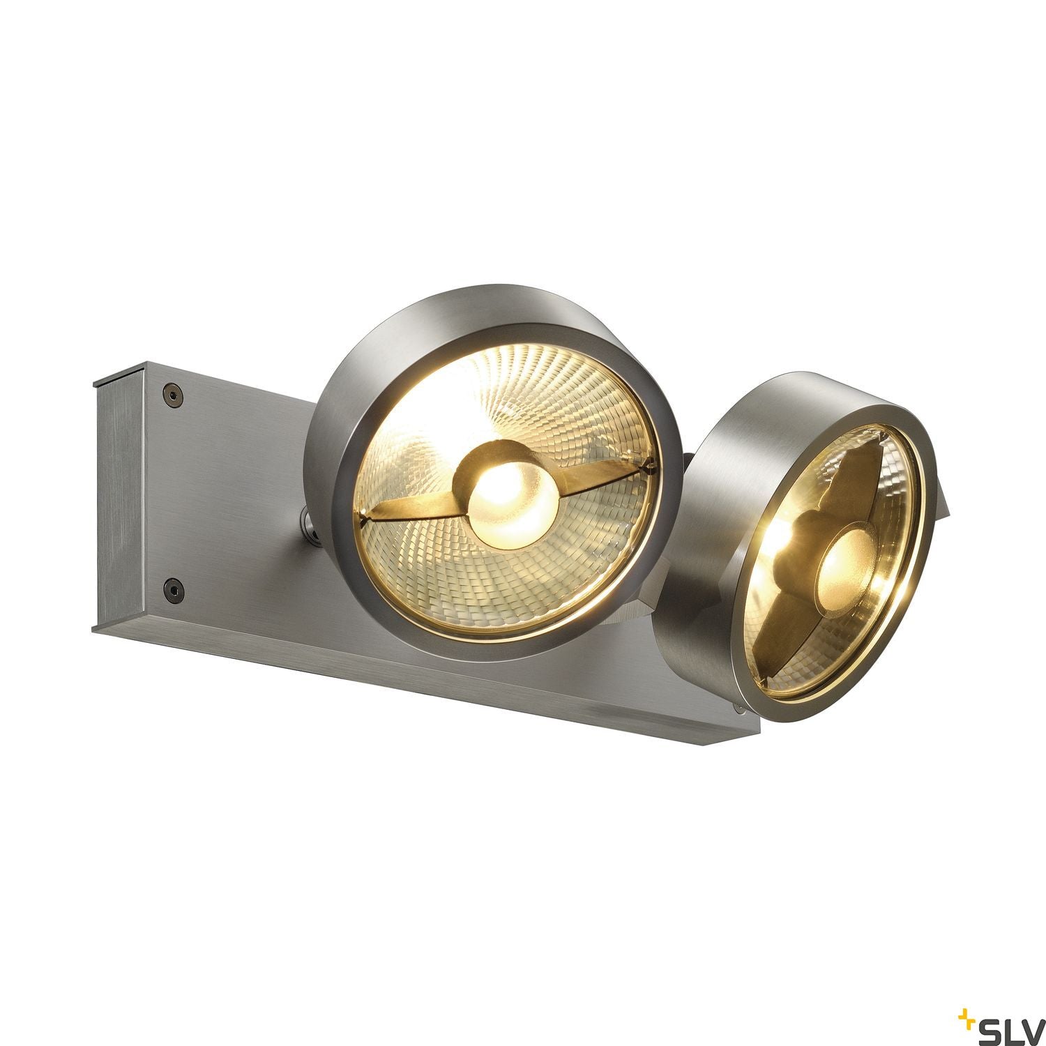 SLV KALU 2 QPAR ceiling light, alu brushed, 2x ES111, max. 2x 75W 147316