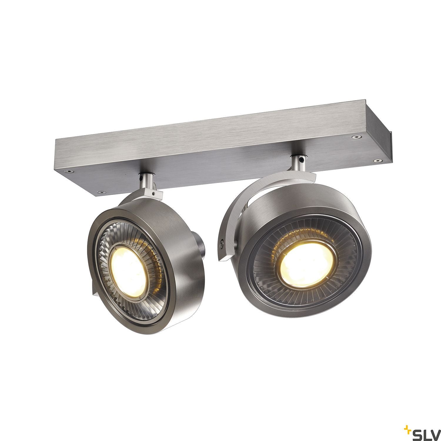 SLV KALU 2 QPAR ceiling light, alu brushed, 2x ES111, max. 2x 75W 147316