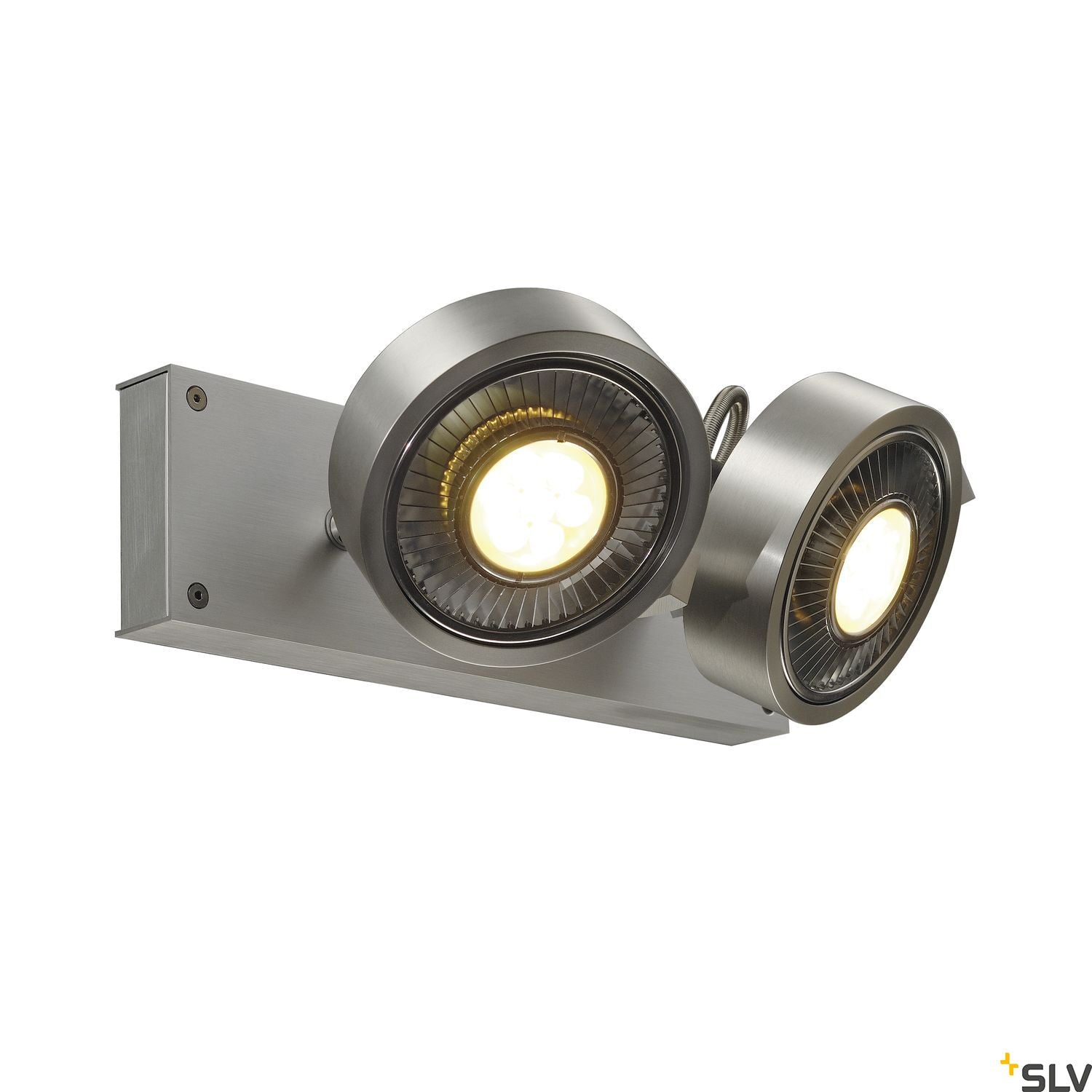 SLV KALU 2 QPAR ceiling light, alu brushed, 2x ES111, max. 2x 75W 147316