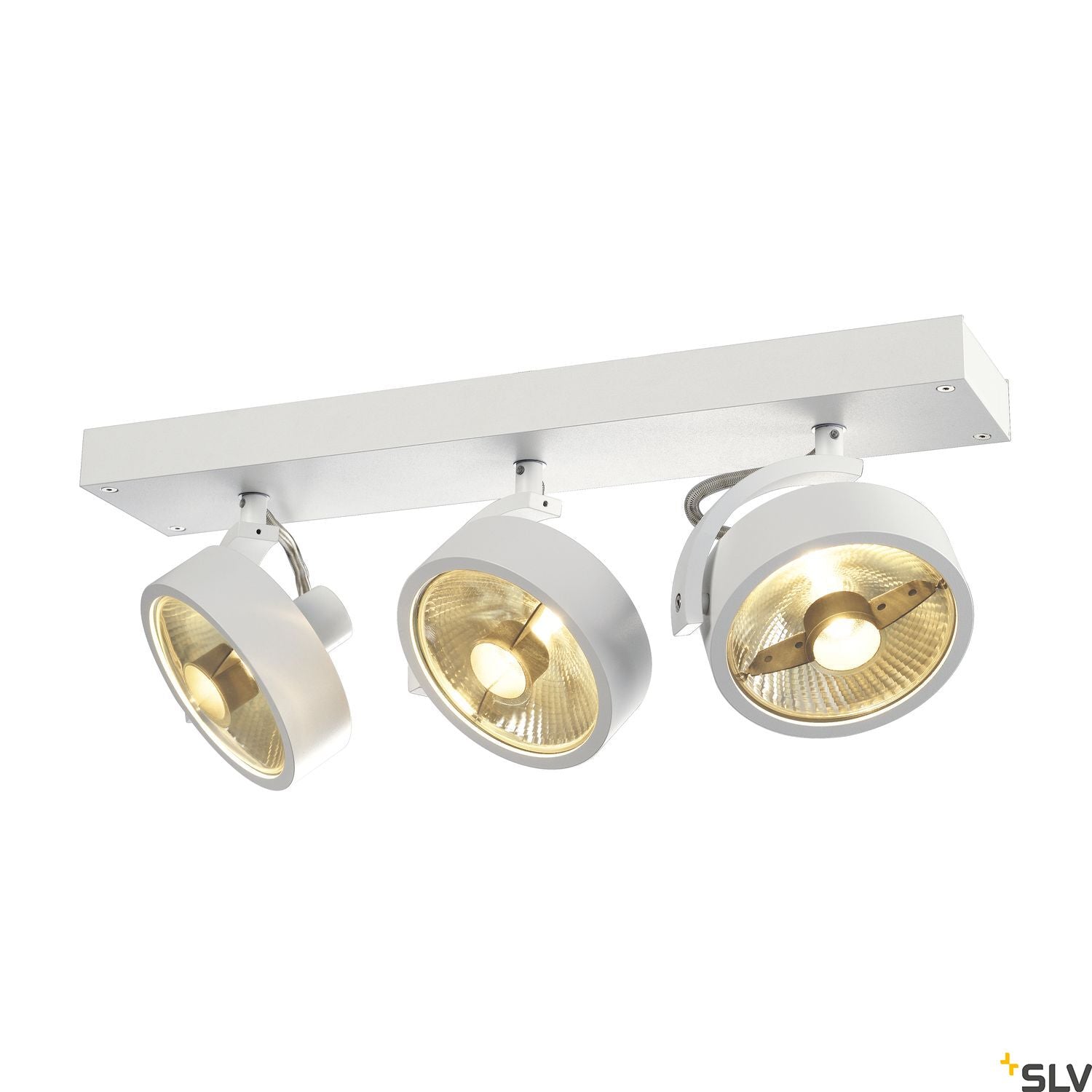 SLV KALU 3 QPAR ceiling light, matt white, 3x ES111, max. 3x 75W 147321