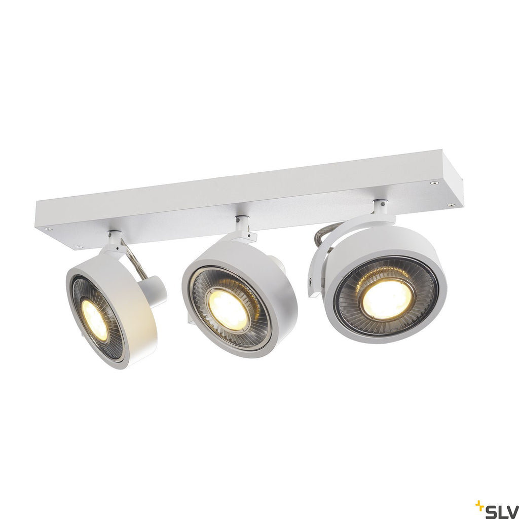 SLV KALU 3 QPAR ceiling light, matt white, 3x ES111, max. 3x 75W 147321