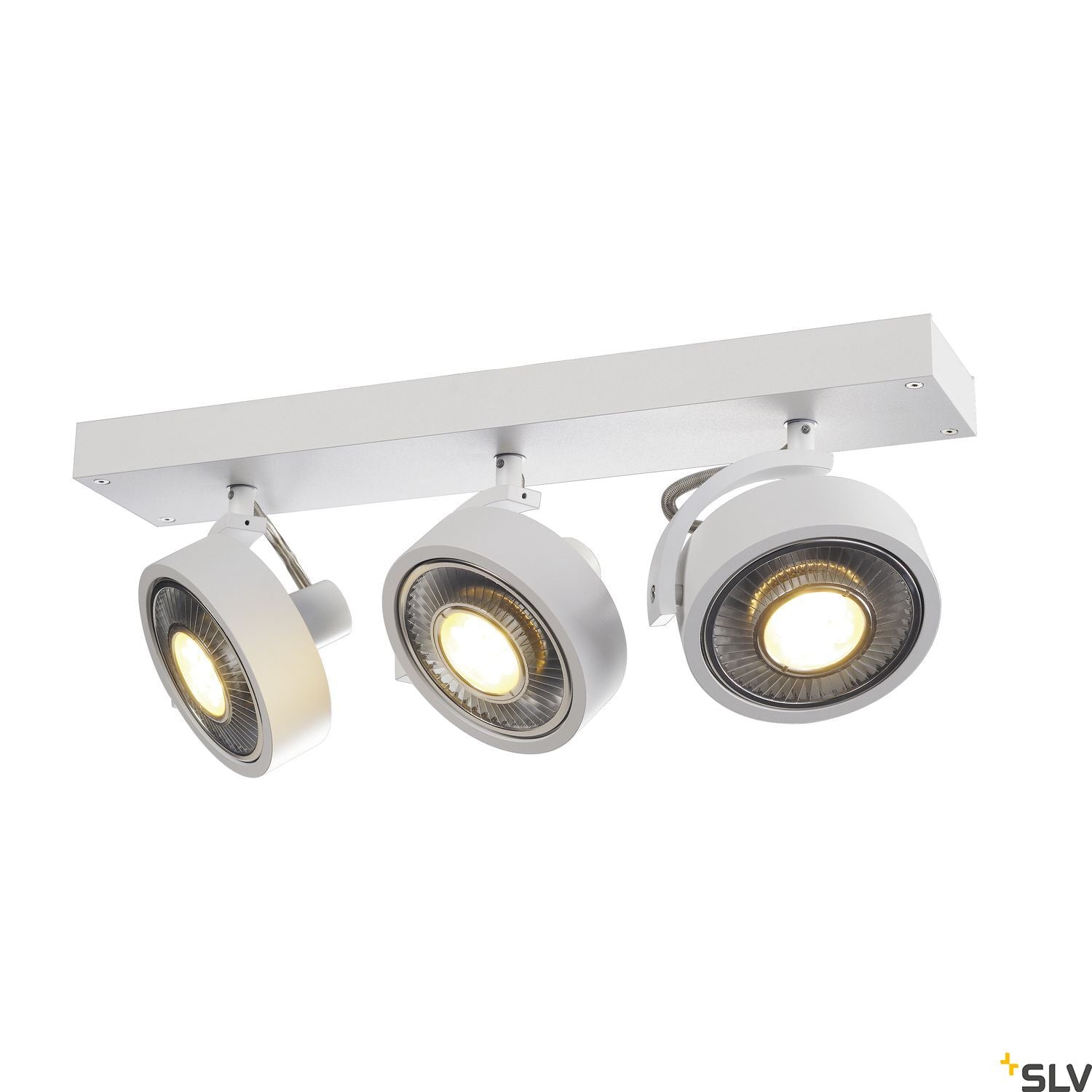 SLV KALU 3 QPAR ceiling light, matt white, 3x ES111, max. 3x 75W 147321