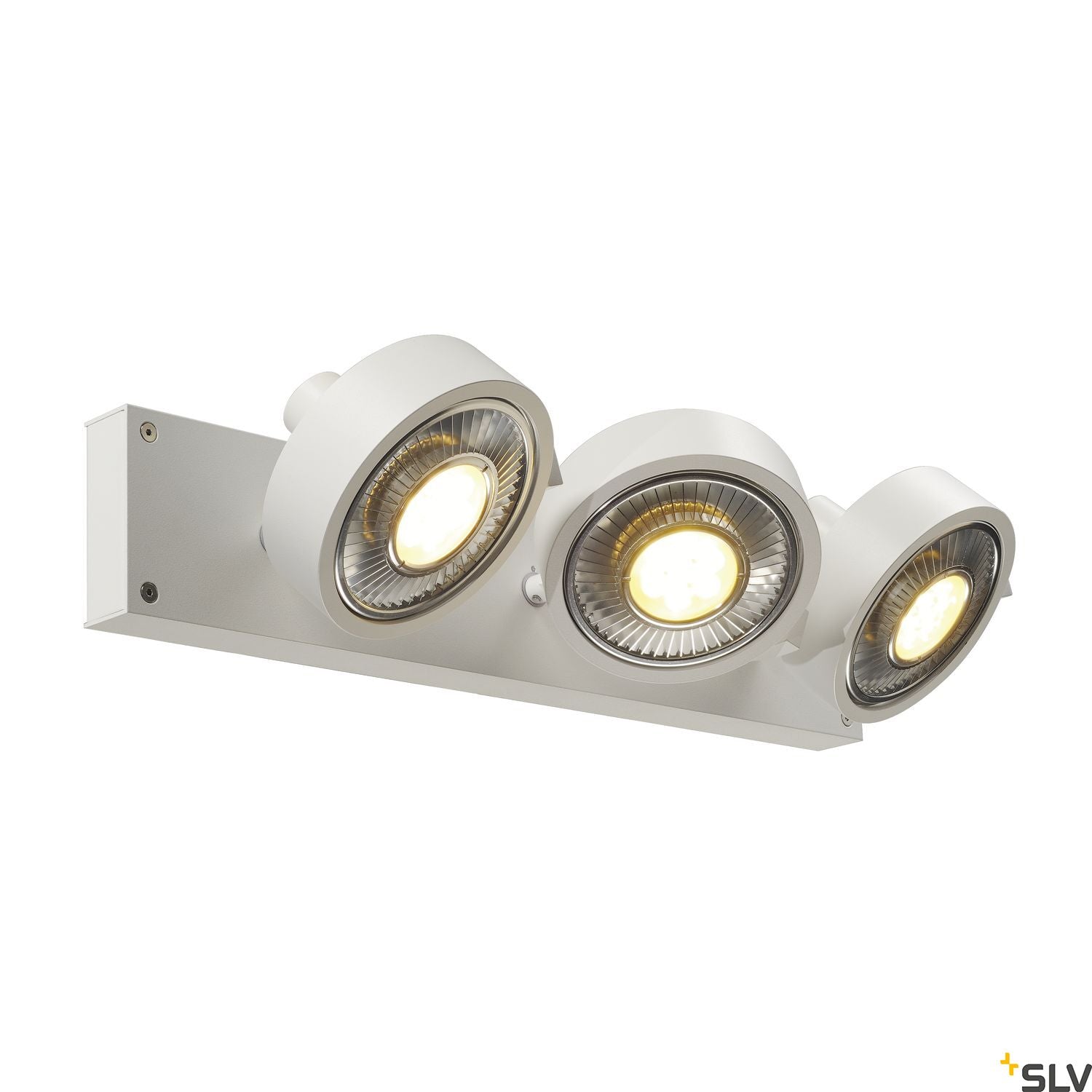 SLV KALU 3 QPAR ceiling light, matt white, 3x ES111, max. 3x 75W 147321