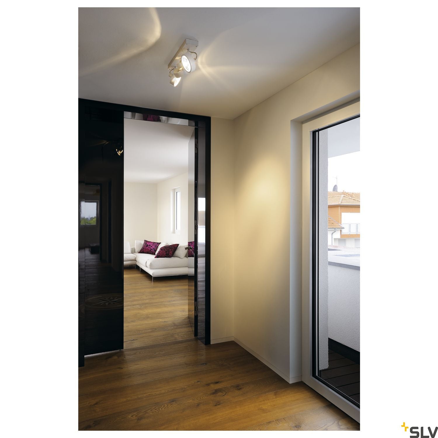 SLV KALU 3 QPAR ceiling light, matt white, 3x ES111, max. 3x 75W 147321