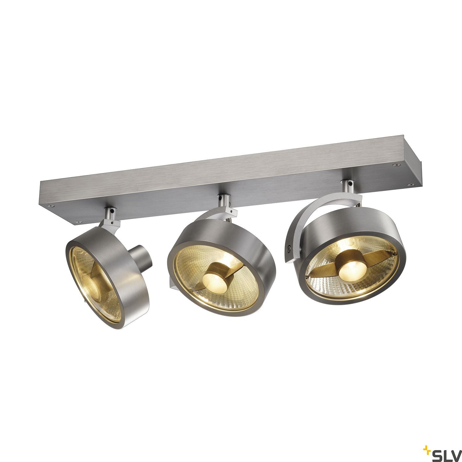 SLV KALU 3 QPAR ceiling light, alu brushed, 3x ES111, max. 3x 75W 147326