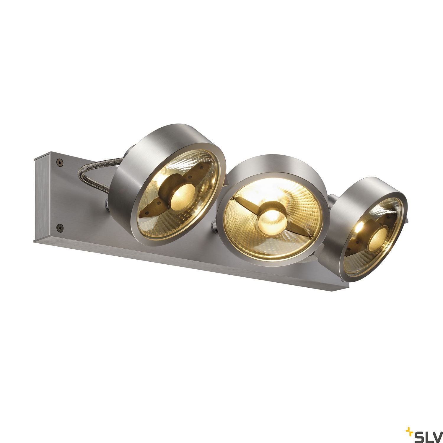SLV KALU 3 QPAR ceiling light, alu brushed, 3x ES111, max. 3x 75W 147326