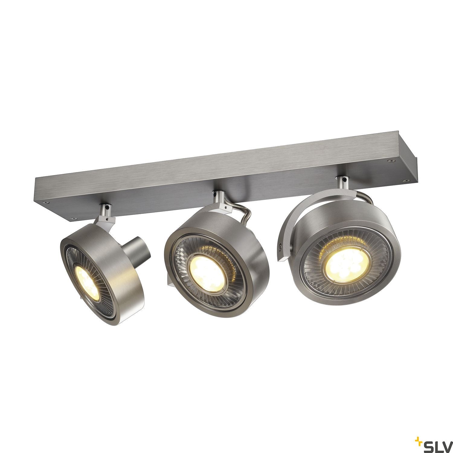 SLV KALU 3 QPAR ceiling light, alu brushed, 3x ES111, max. 3x 75W 147326