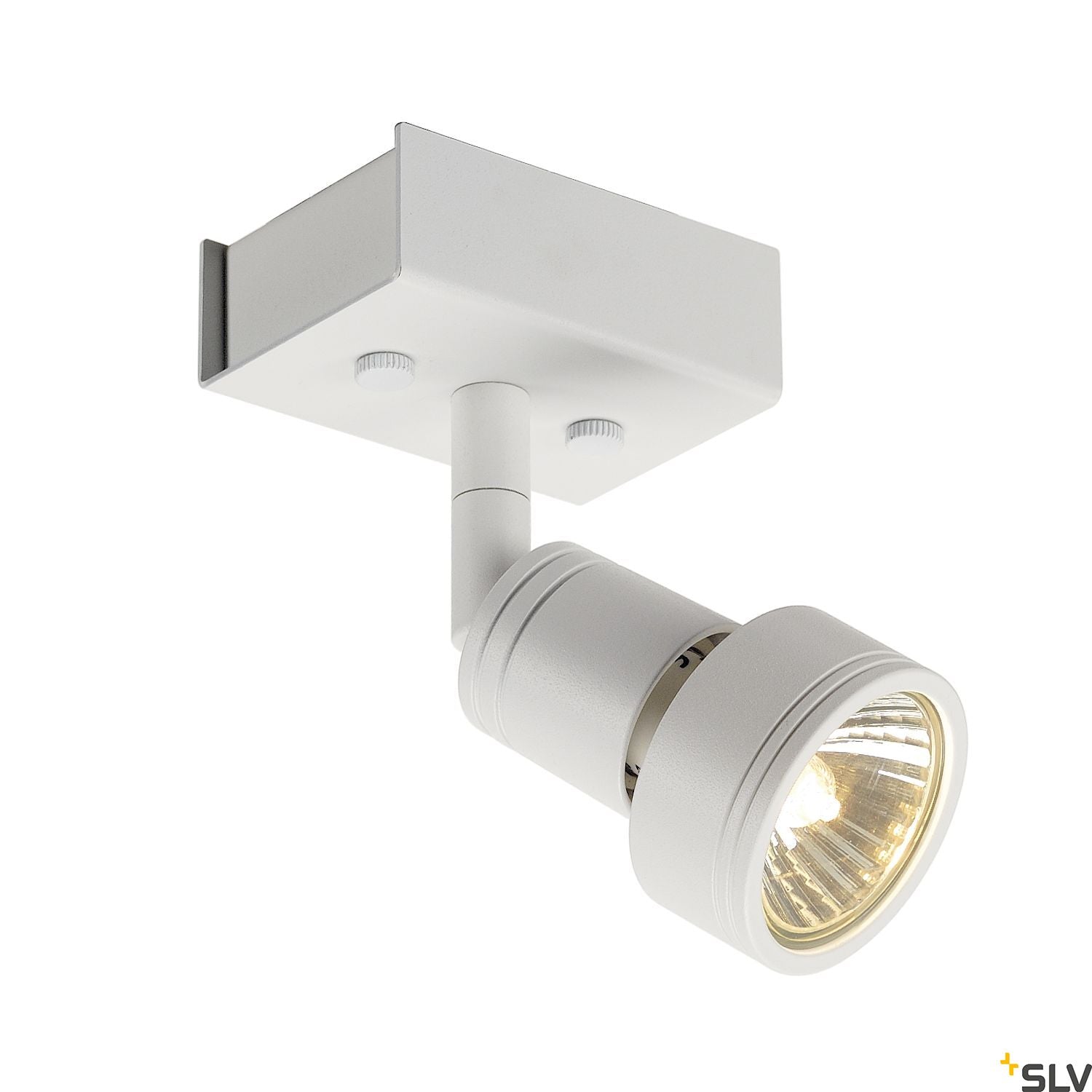 SLV PURI 1 ceiling light, matt white, GU10, max. 50W, incl. deco ring 147361