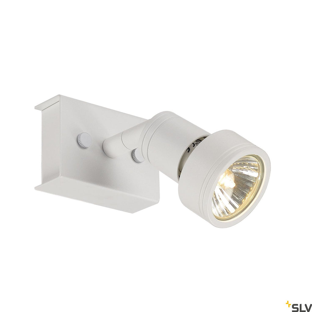 SLV PURI 1 ceiling light, matt white, GU10, max. 50W, incl. deco ring 147361