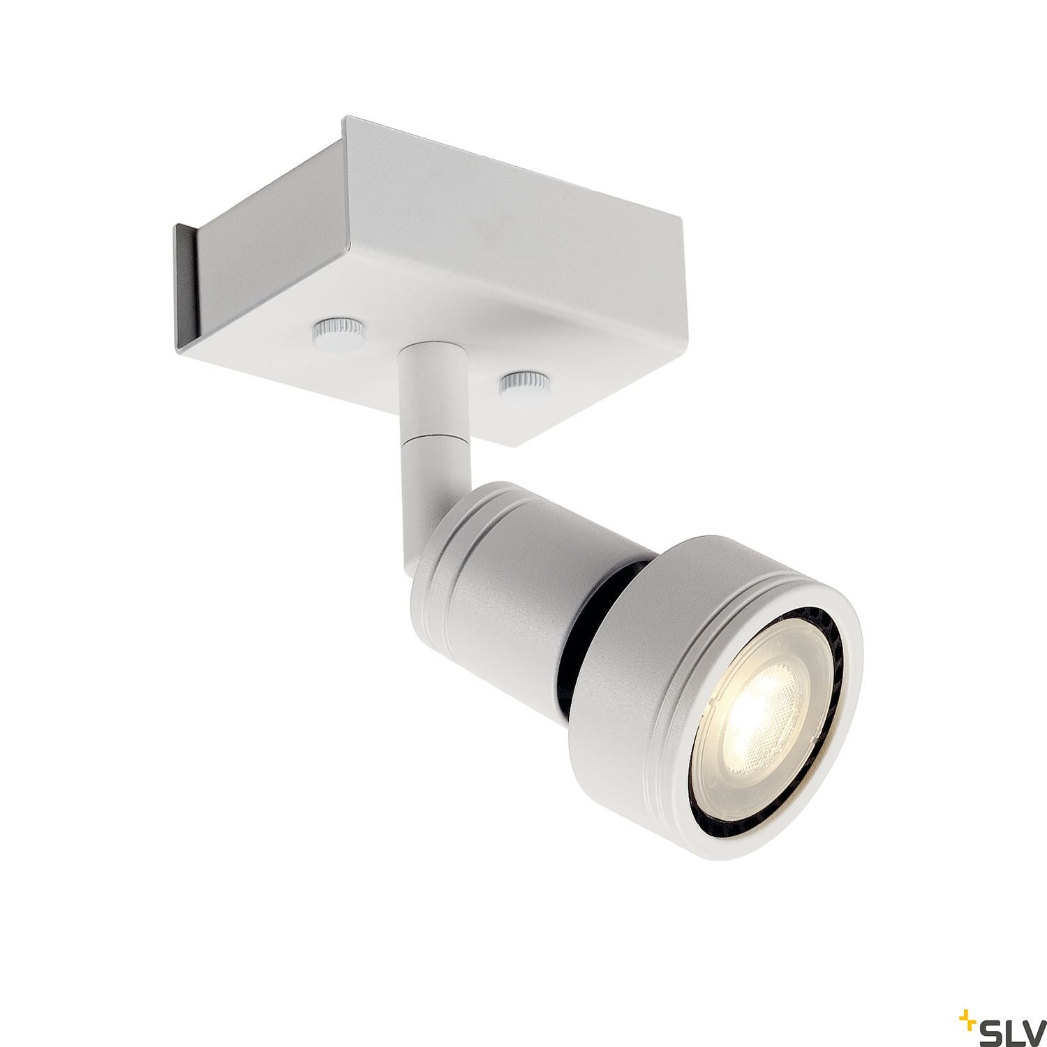 SLV PURI 1 ceiling light, matt white, GU10, max. 50W, incl. deco ring 147361