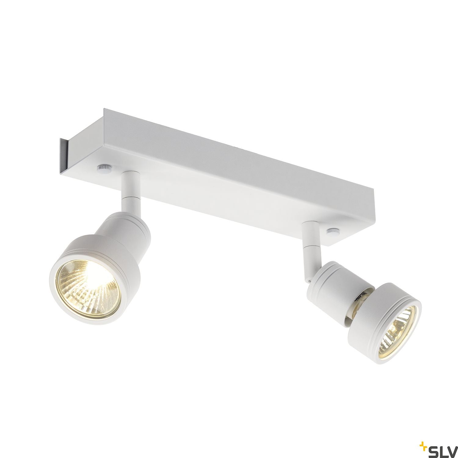SLV PURI 2 ceiling light, matt white, 2x GU10, max. 2x 50W, incl. deco ring 147371