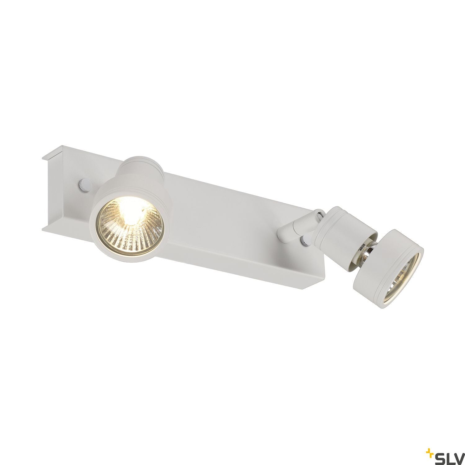 SLV PURI 2 ceiling light, matt white, 2x GU10, max. 2x 50W, incl. deco ring 147371