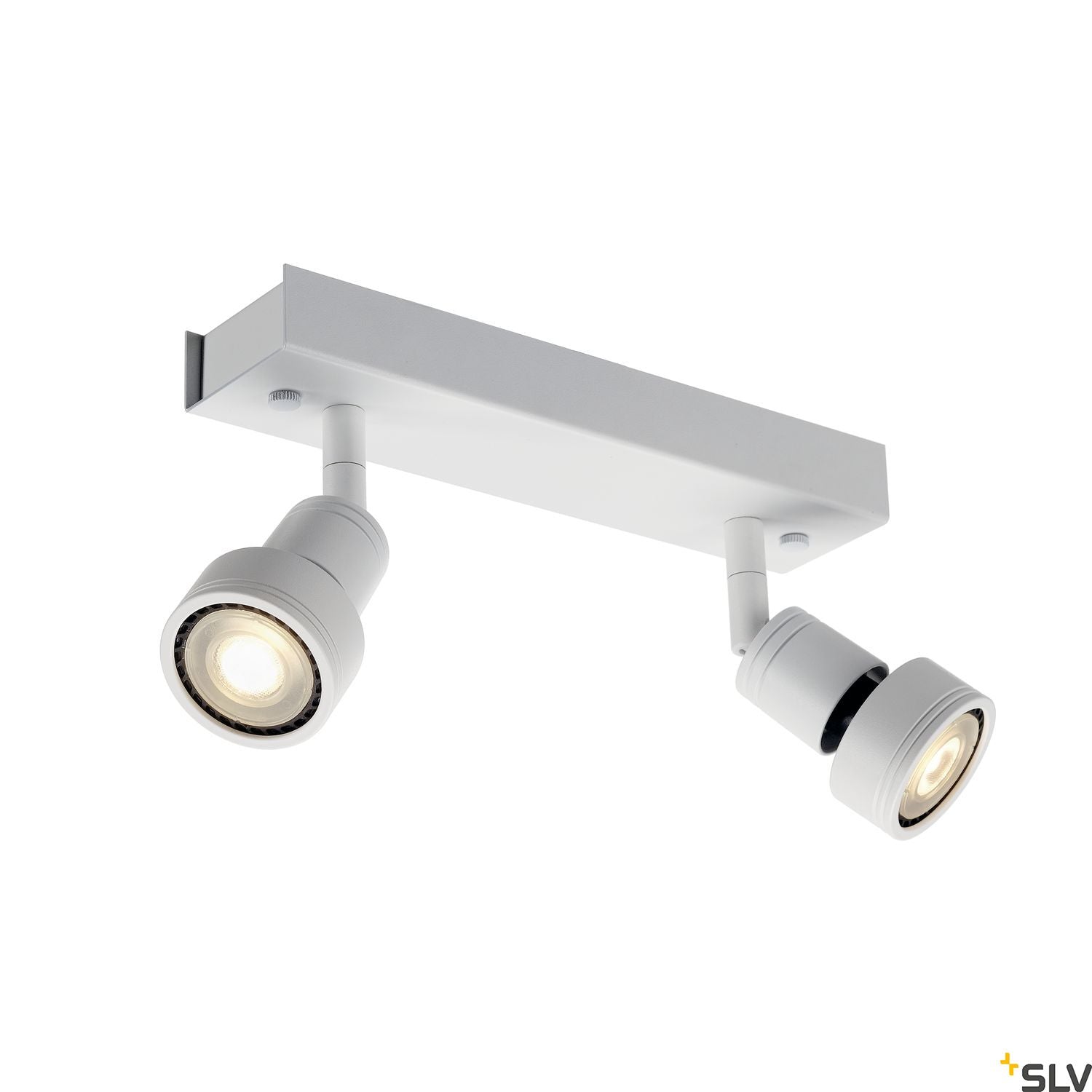 SLV PURI 2 ceiling light, matt white, 2x GU10, max. 2x 50W, incl. deco ring 147371