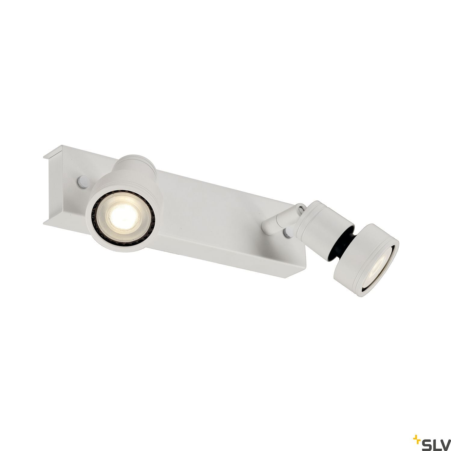 SLV PURI 2 ceiling light, matt white, 2x GU10, max. 2x 50W, incl. deco ring 147371