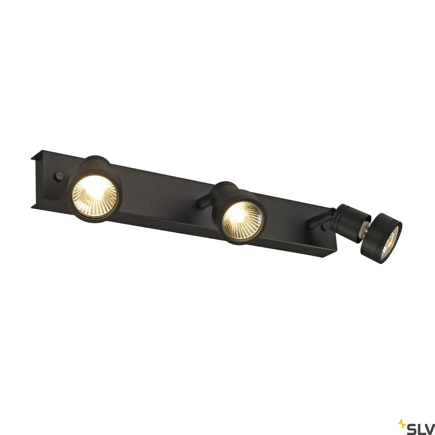 SLV PURI 3 ceiling light, matt black, 3x GU10, max. 3x 50W, incl. deco ring 147380