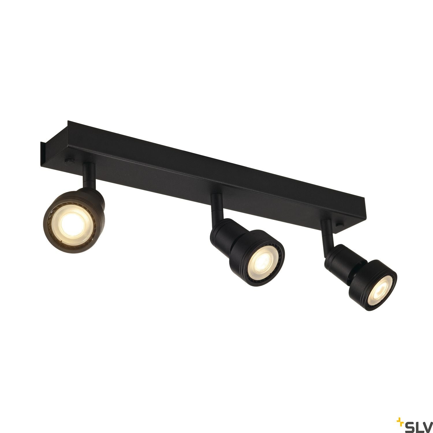 SLV PURI 3 ceiling light, matt black, 3x GU10, max. 3x 50W, incl. deco ring 147380