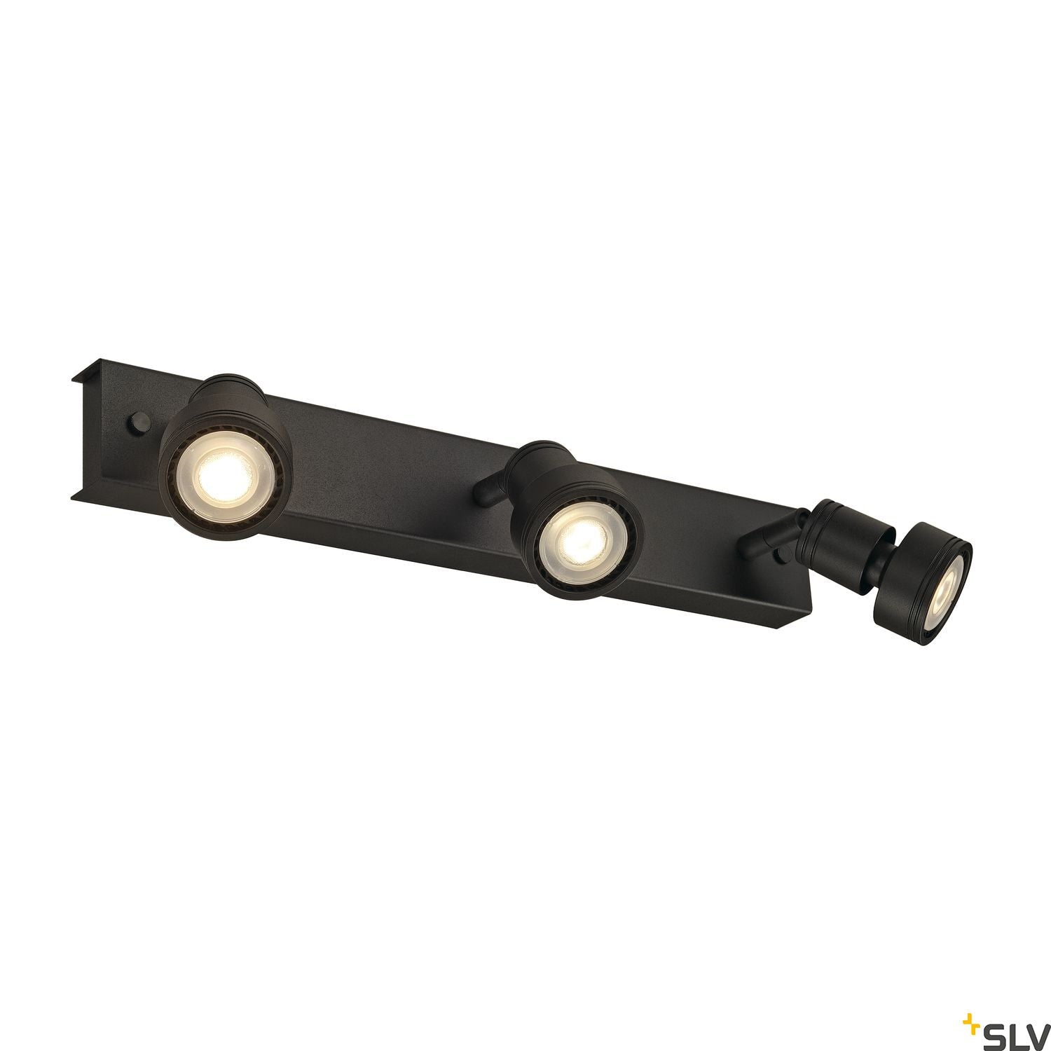SLV PURI 3 ceiling light, matt black, 3x GU10, max. 3x 50W, incl. deco ring 147380