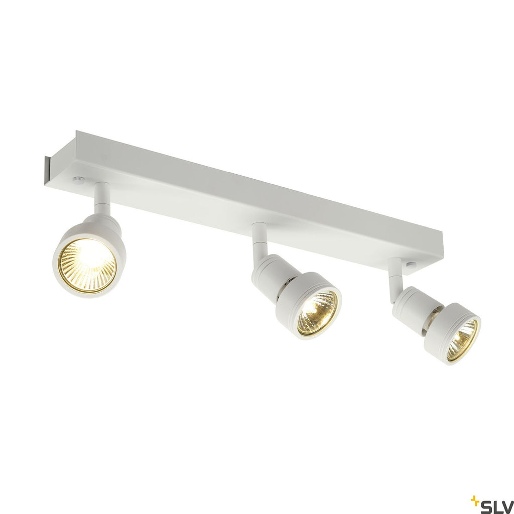 SLV PURI 3 ceiling light, matt white, 3x GU10, max. 3x 50W, incl. deco ring 147381