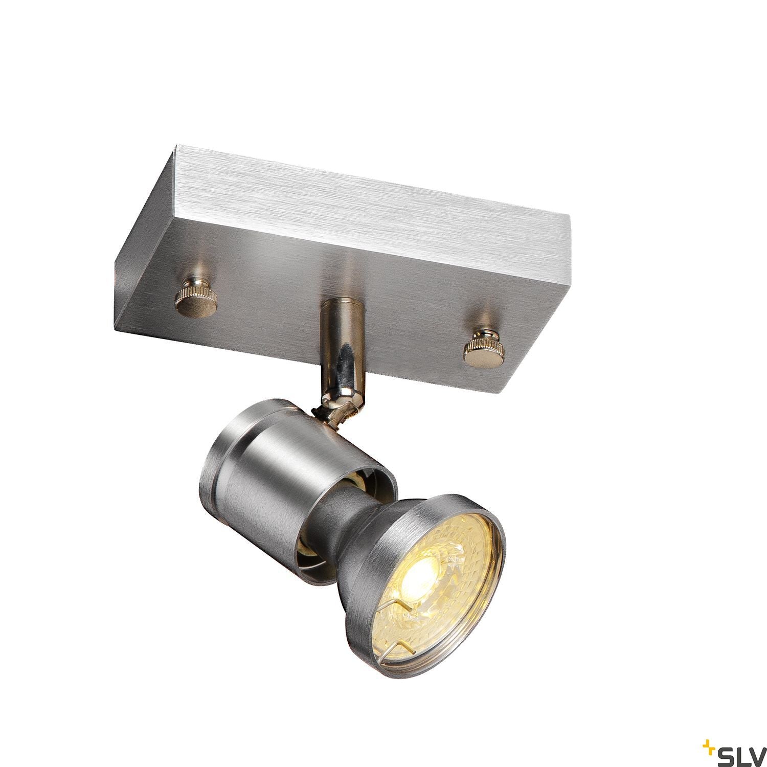 SLV ASTO I wall and ceiling light, alu brushed, GU10, max. 75W 147441