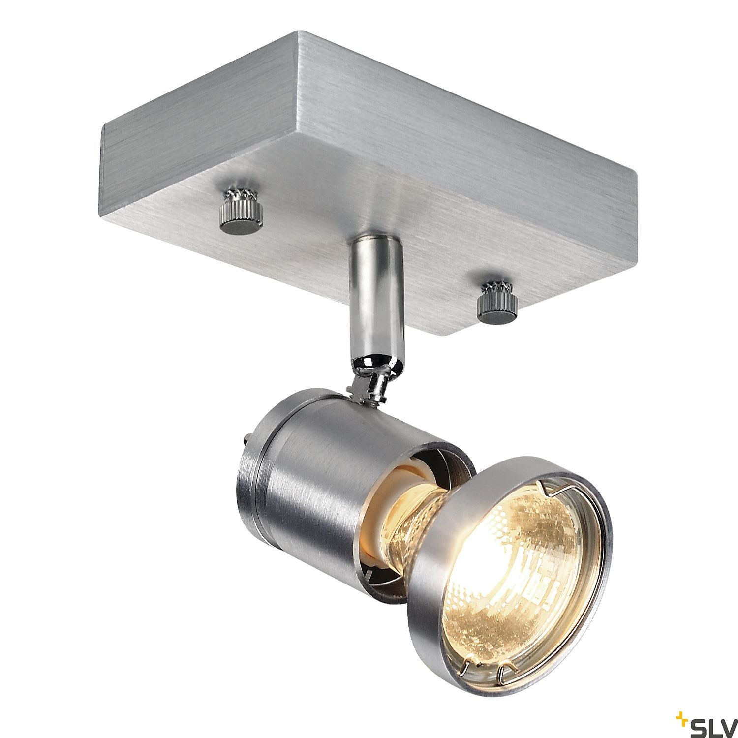 SLV ASTO I wall and ceiling light, alu brushed, GU10, max. 75W 147441