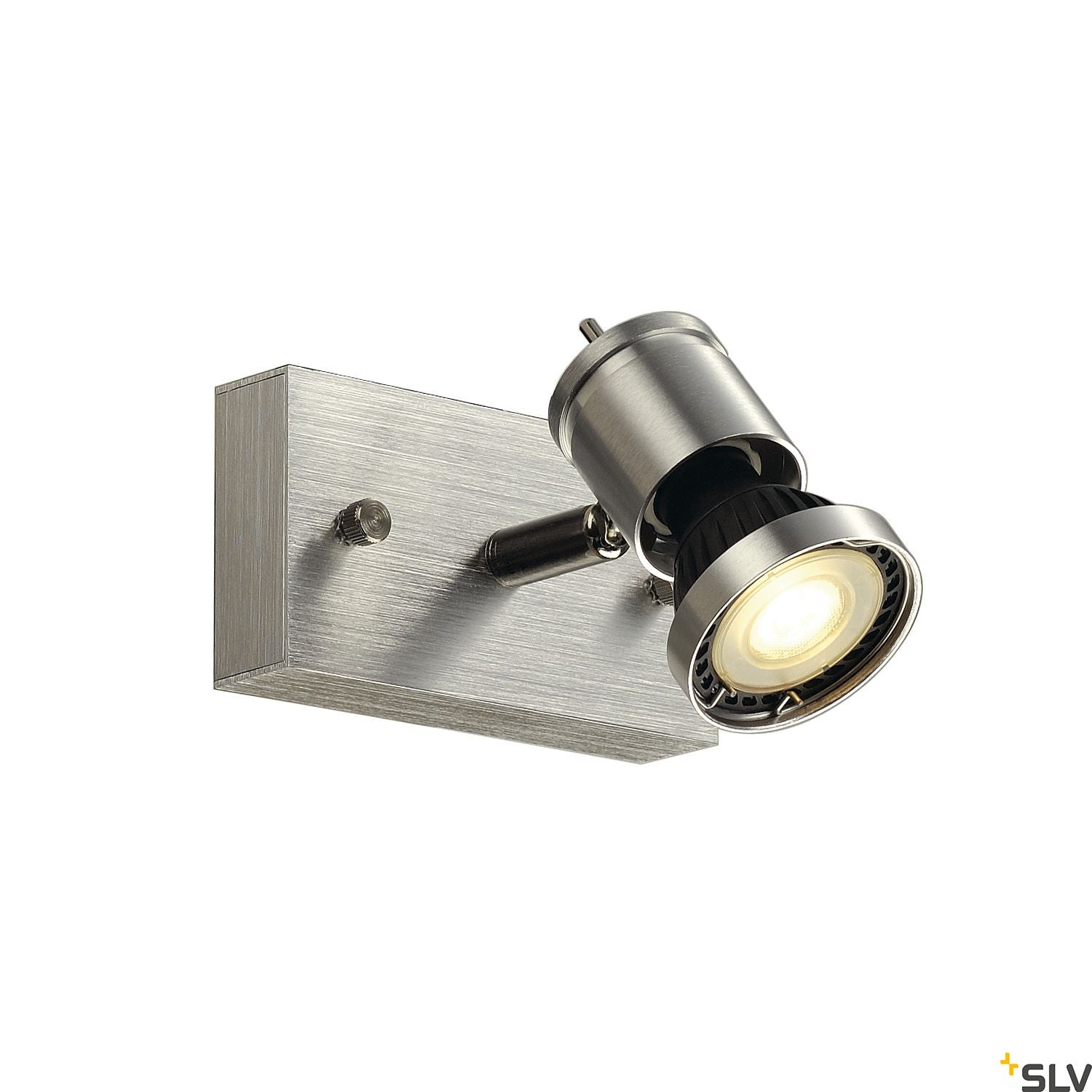 SLV ASTO I wall and ceiling light, alu brushed, GU10, max. 75W 147441