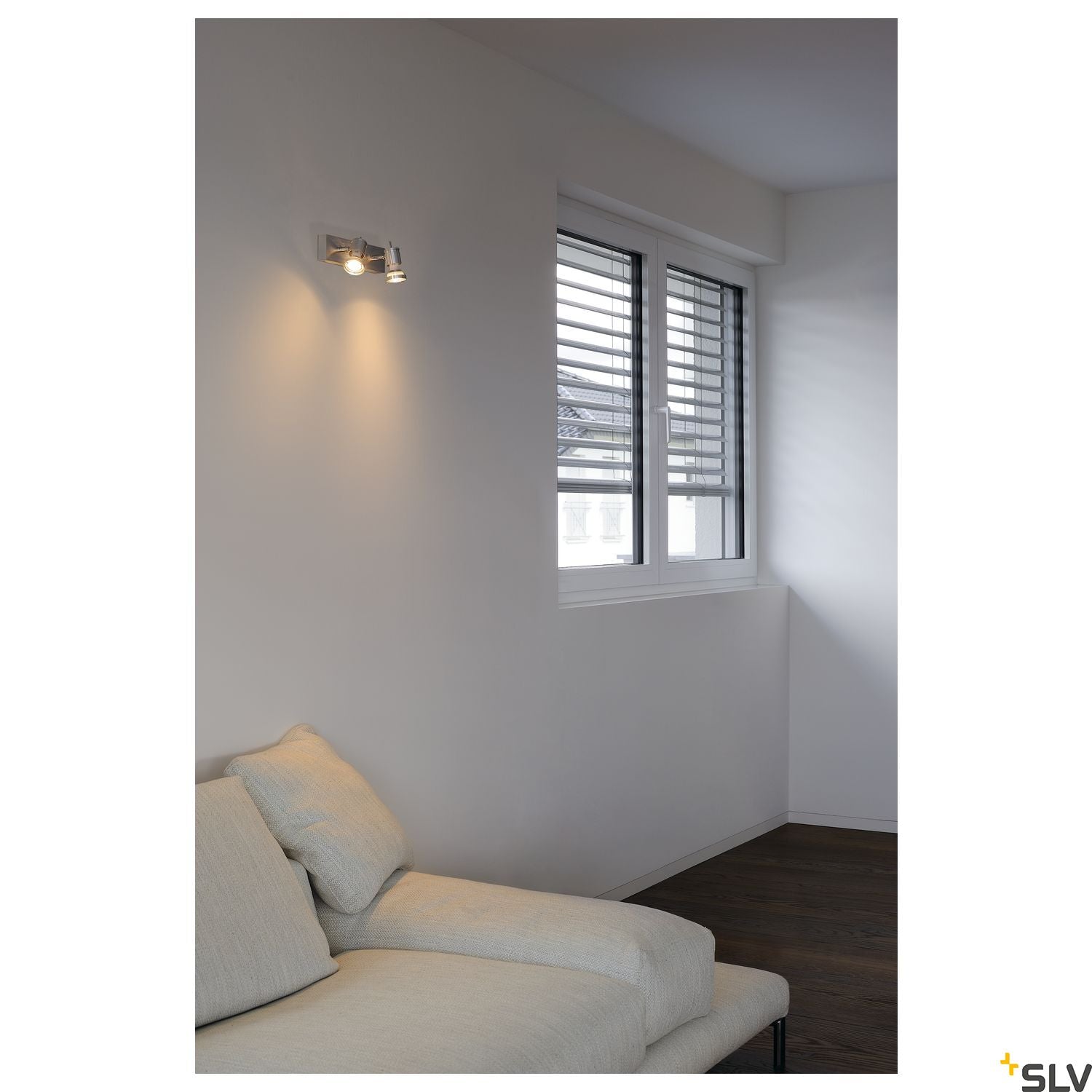 SLV ASTO II wall and ceiling light , alu brushed, 2x GU10, max. 2x 75W 147442
