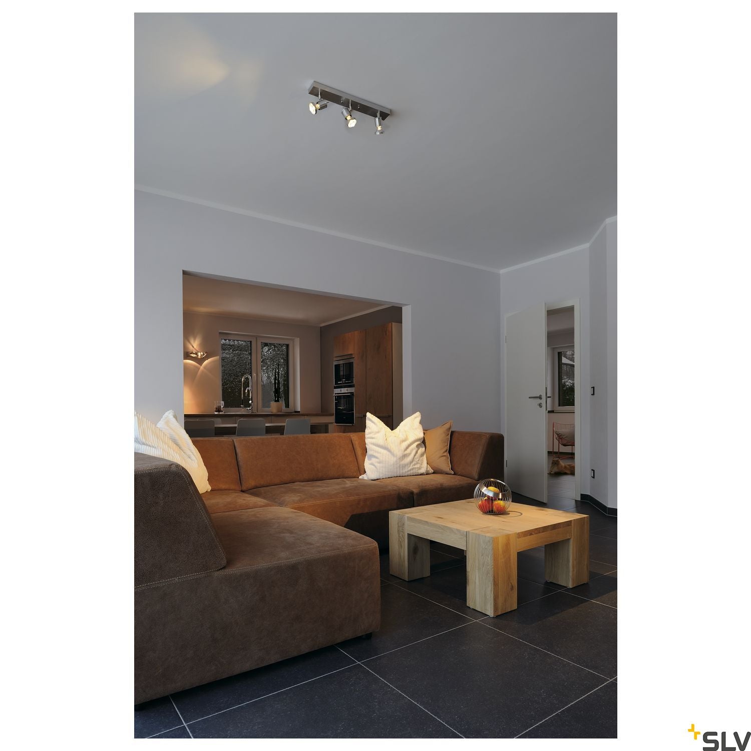 SLV ASTO III wall and ceiling light, alu brushed, 3x GU10, max. 3x 75W 147443