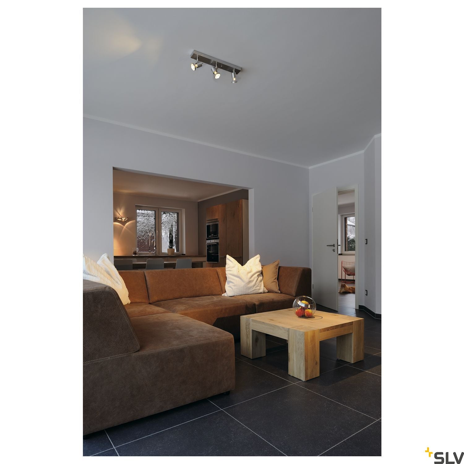 SLV ASTO III wall and ceiling light, alu brushed, 3x GU10, max. 3x 75W 147443