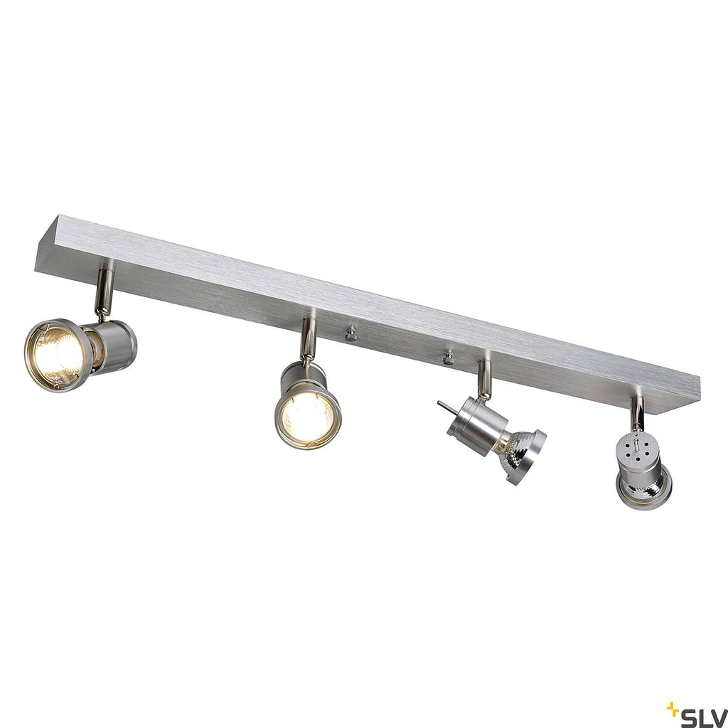 SLV ASTO IV wall and ceiling light , alu brushed, 4x GU10, max. 4x 75W 147444