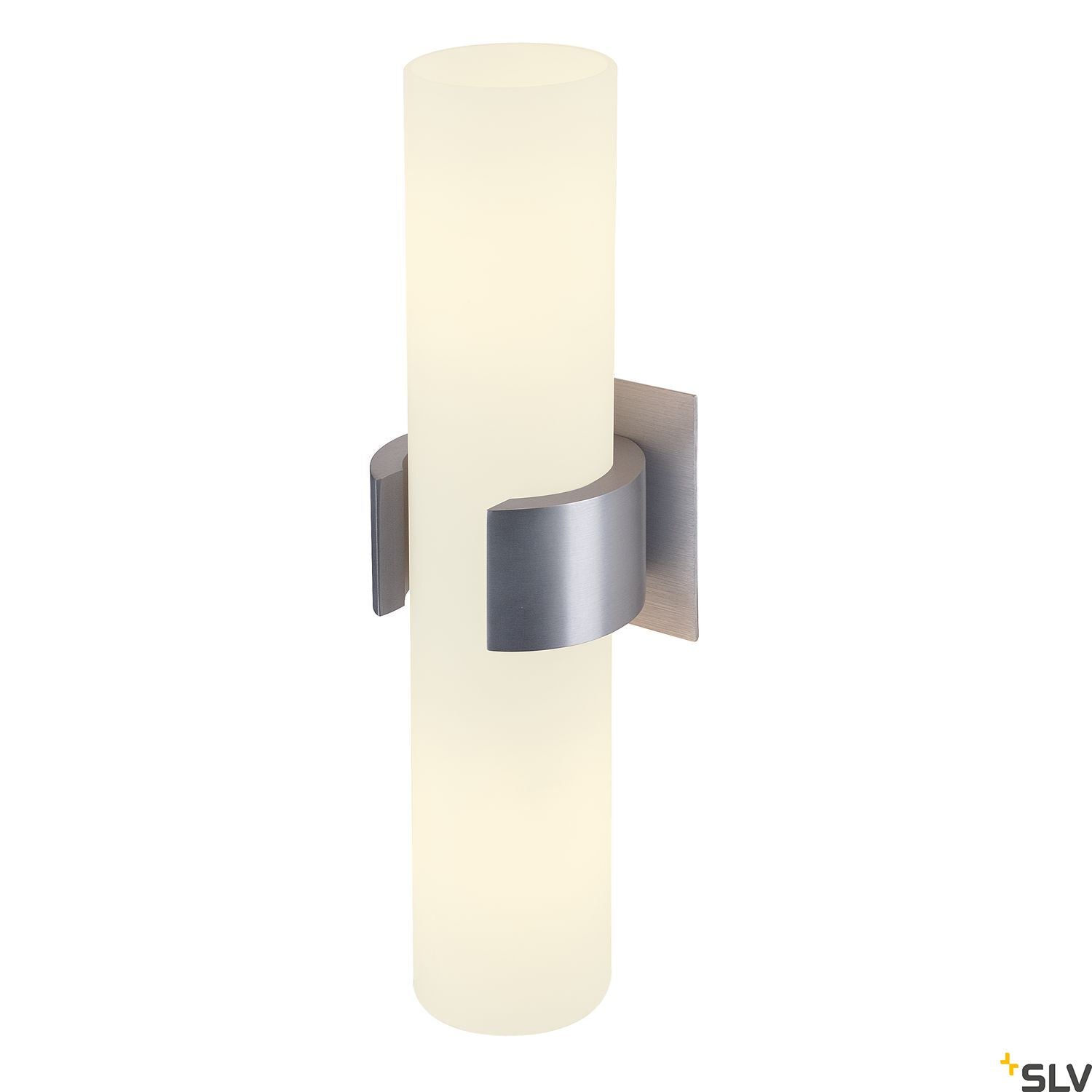 SLV DENA II wall light, alu brushed , POLYCARBONATEpartially frosted, 2x E14, max. 2x 40W 147529