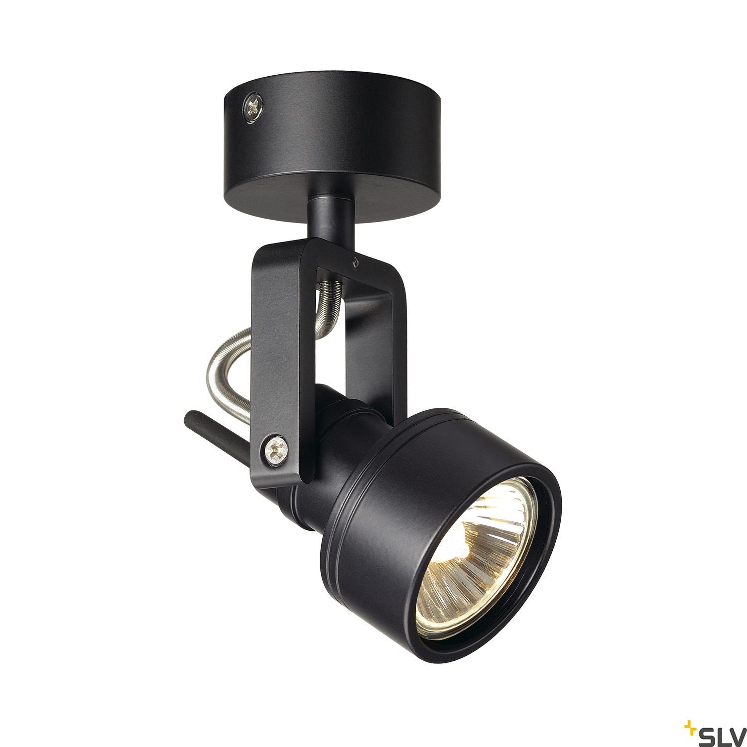 SLV INDA SPOT GU10 wall and ceiling light, black, max. 50W 147550