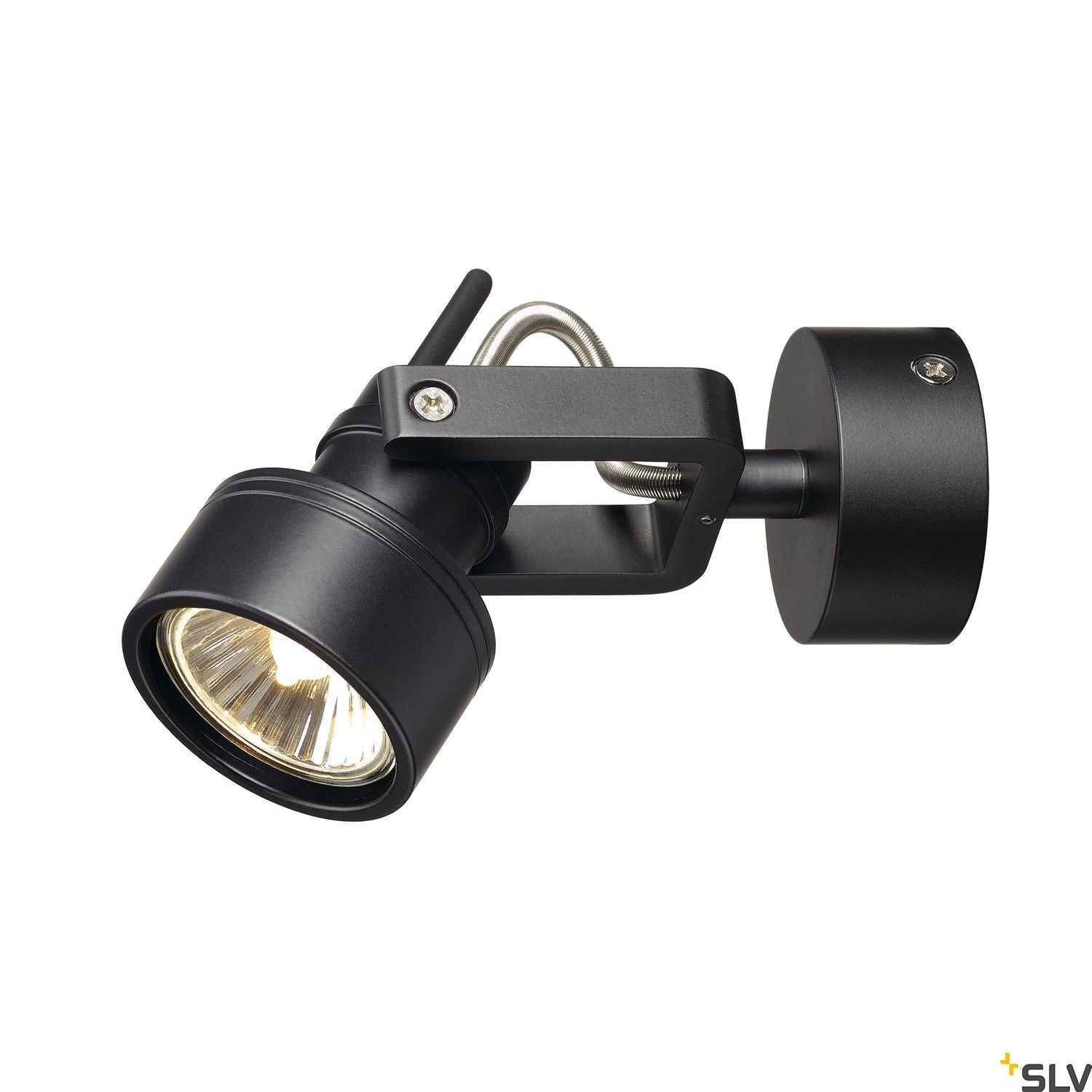SLV INDA SPOT GU10 wall and ceiling light, black, max. 50W 147550