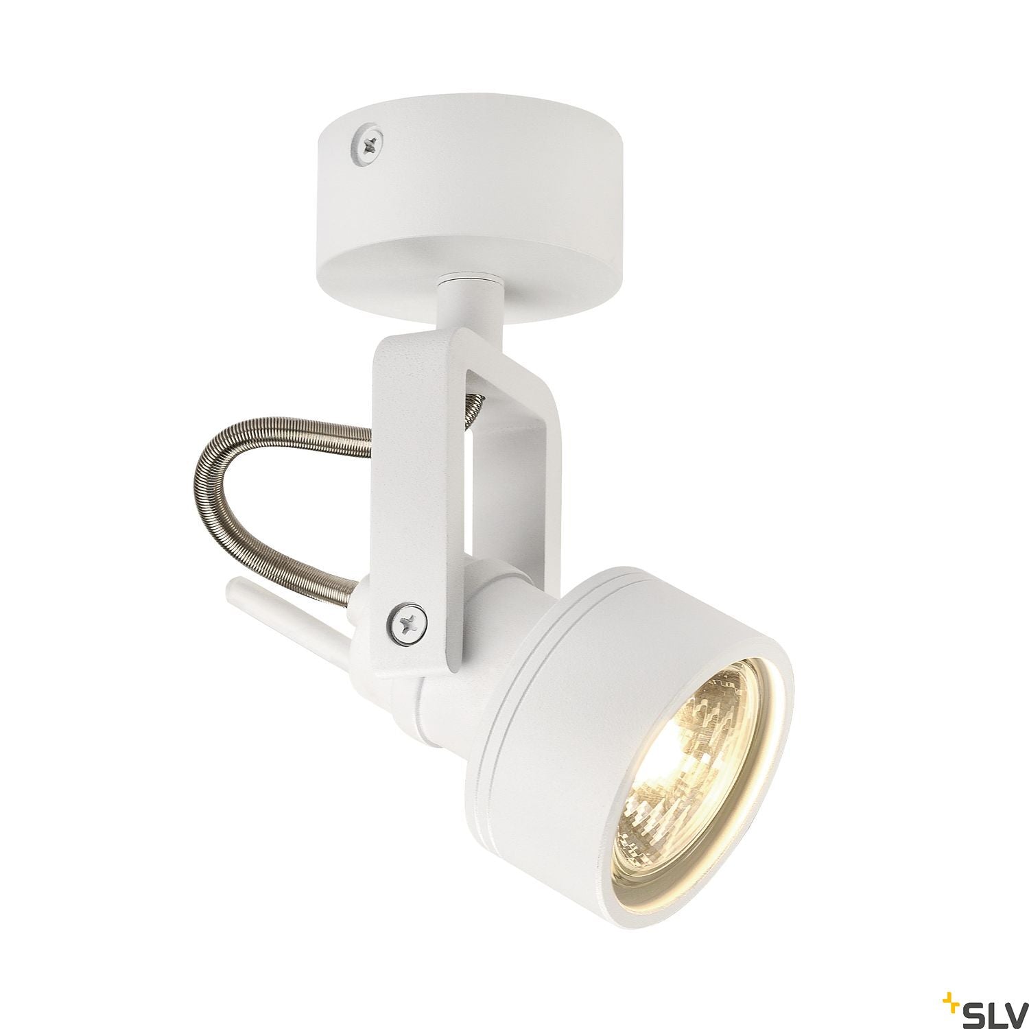 SLV INDA SPOT GU10 wall and ceiling light, matt white, max. 50W 147551