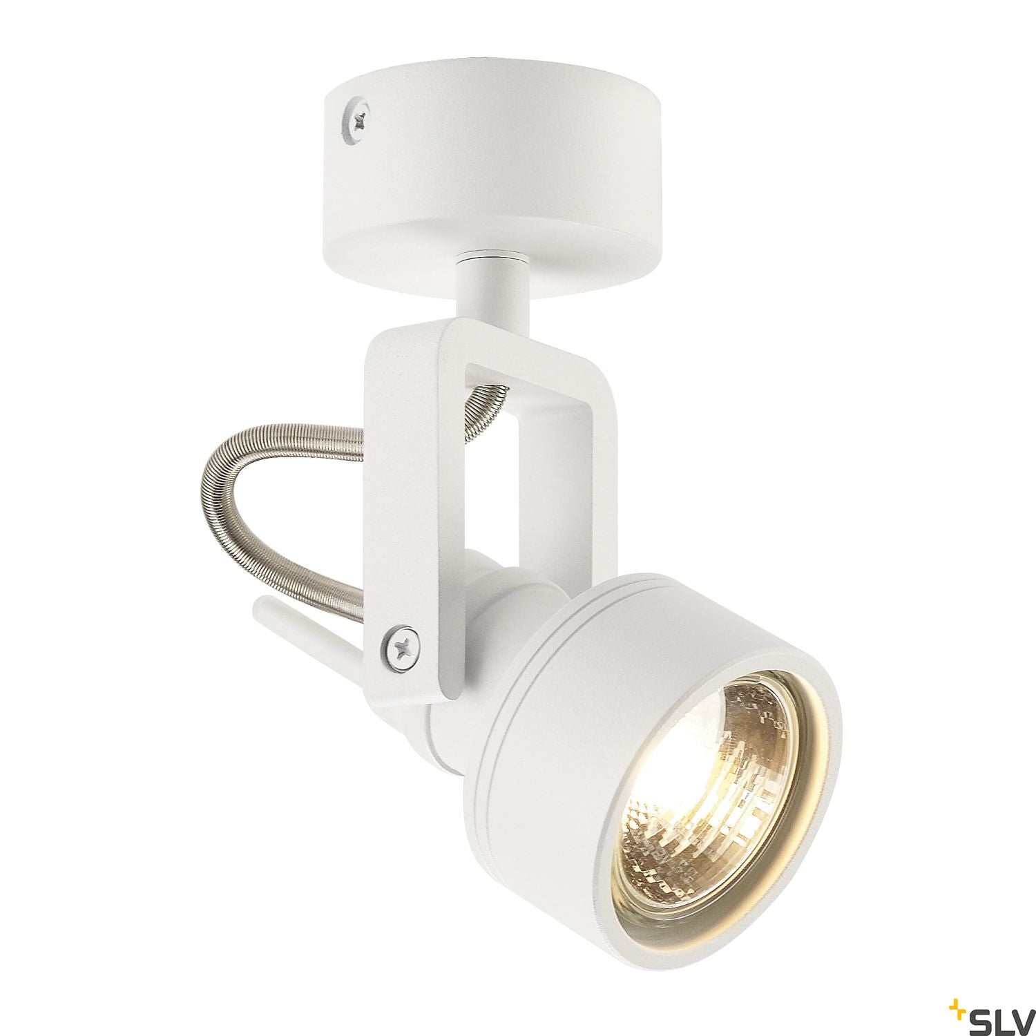 SLV INDA SPOT GU10 wall and ceiling light, matt white, max. 50W 147551