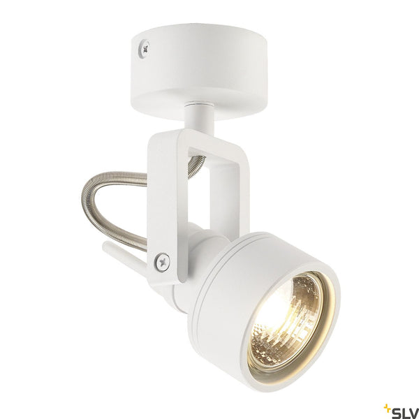 SLV INDA SPOT GU10 wall and ceiling light, matt white, max. 50W 147551