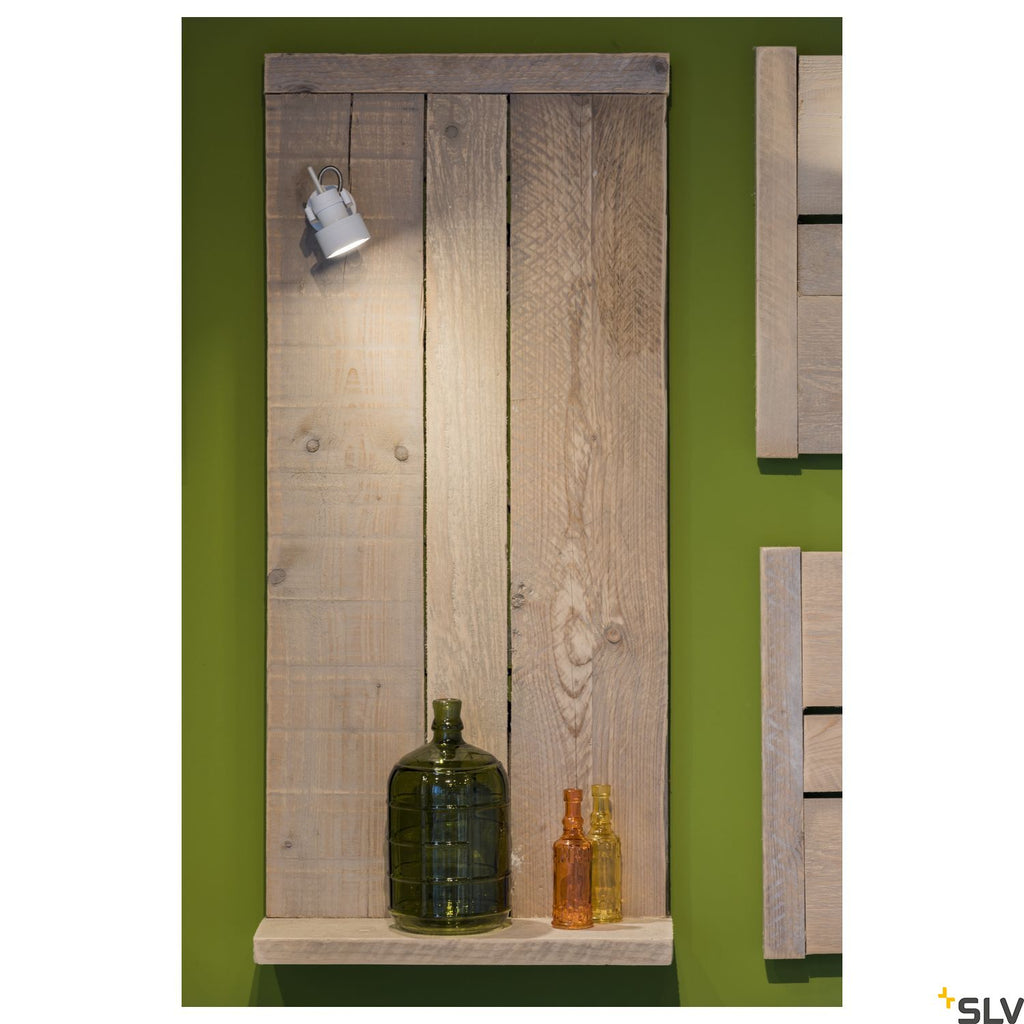 SLV INDA SPOT GU10 wall and ceiling light, matt white, max. 50W 147551