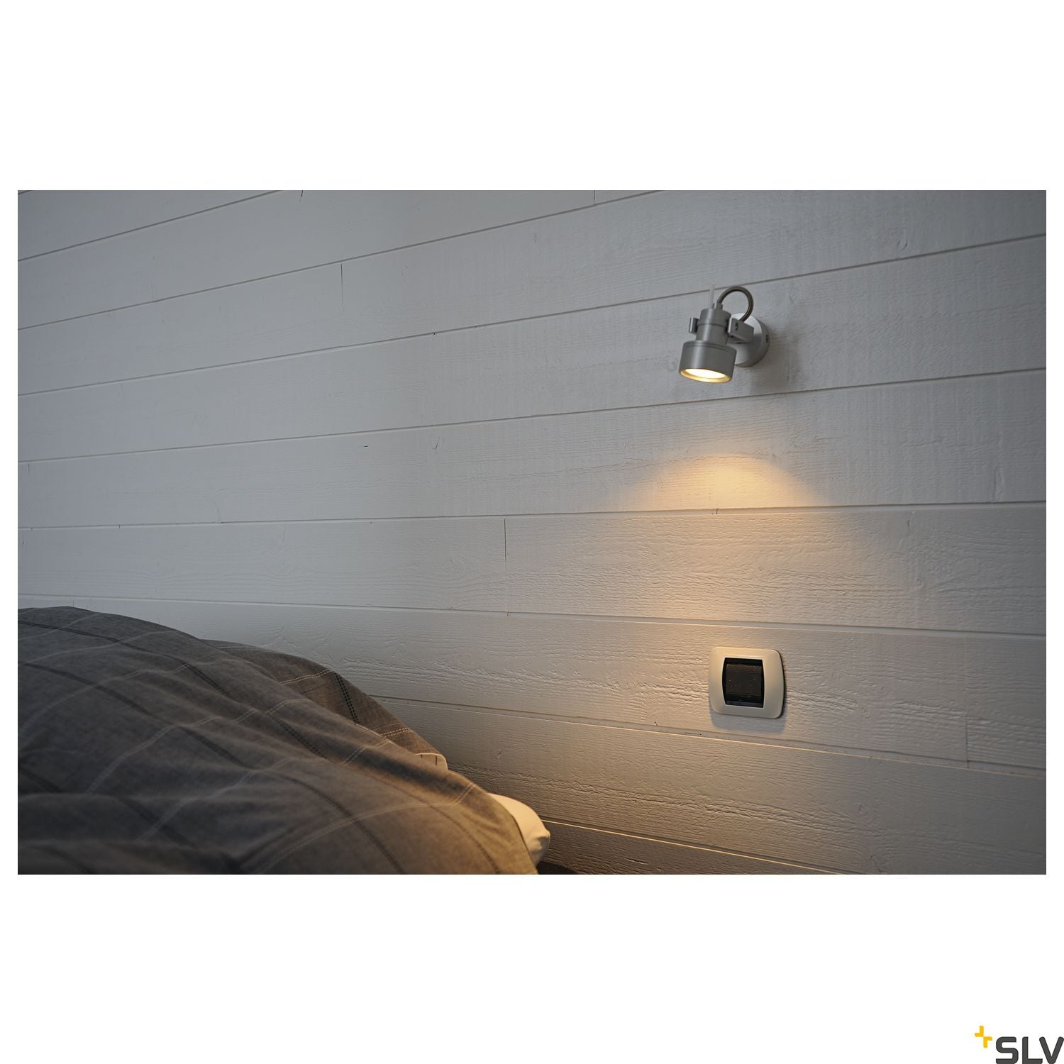 SLV INDA SPOT GU10 wall and ceiling light, alu brushed, max. 50W 147559