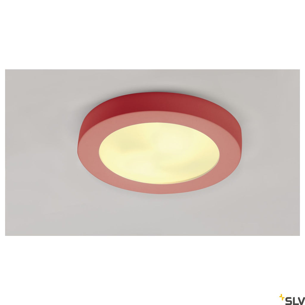 SLV Ceiling light, GL 105 E27, round, white plaster, max. 2x 25W 148001
