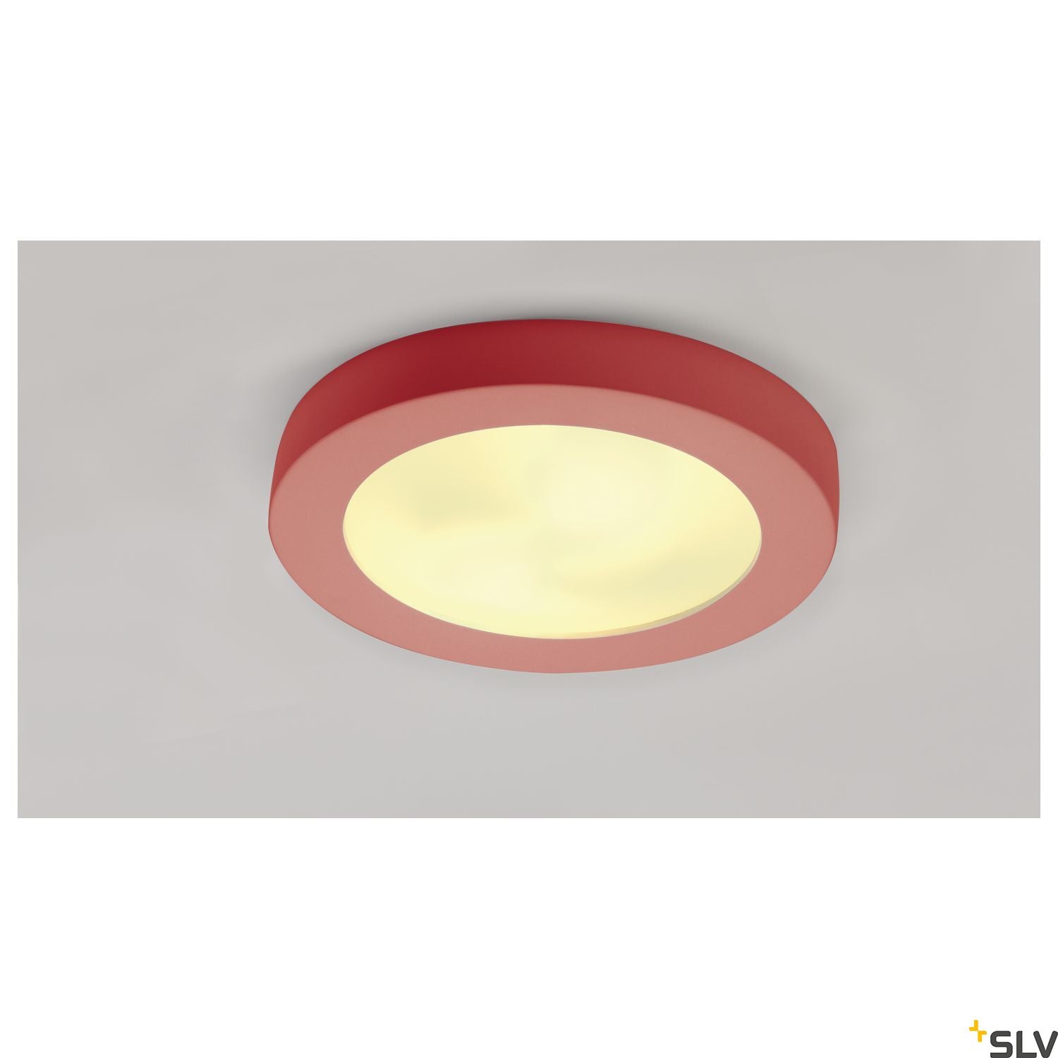 SLV Ceiling light, GL 105 E27, round, white plaster, max. 2x 25W 148001