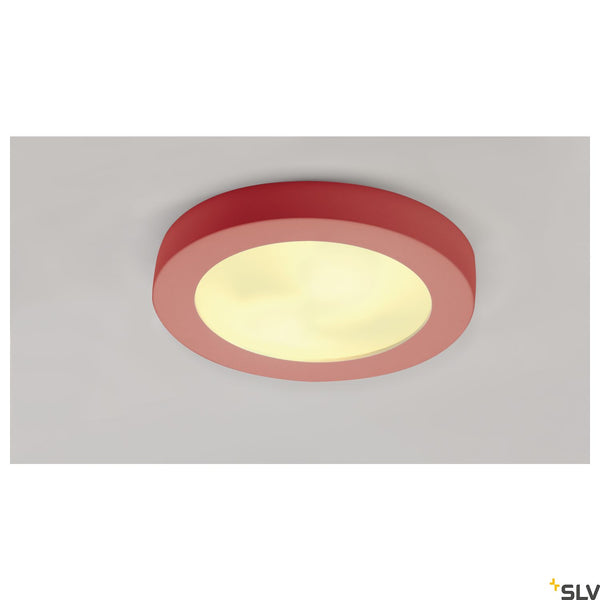 SLV Ceiling light, GL 105 E27, round, white plaster, max. 2x 25W 148001