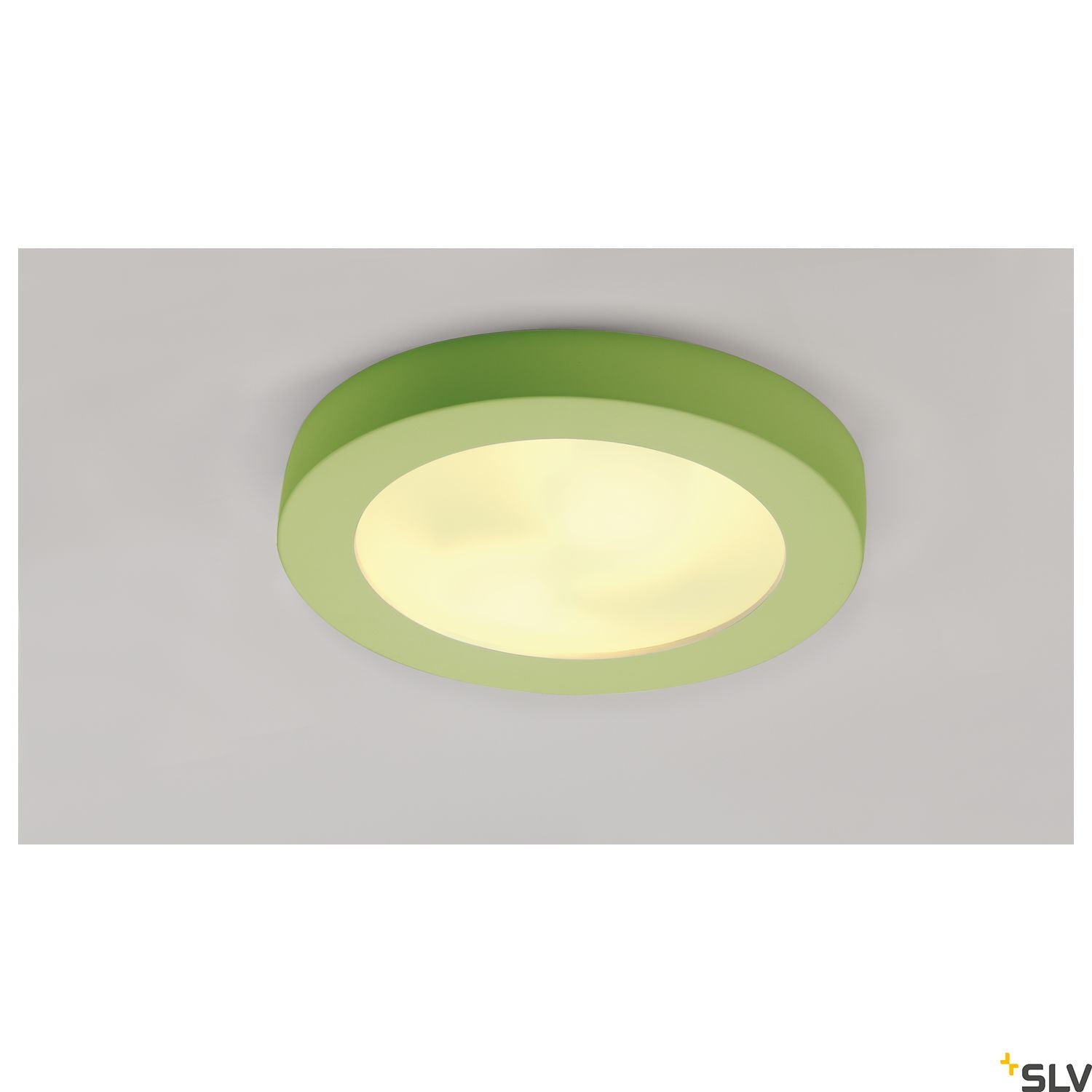 SLV Ceiling light, GL 105 E27, round, white plaster, max. 2x 25W 148001