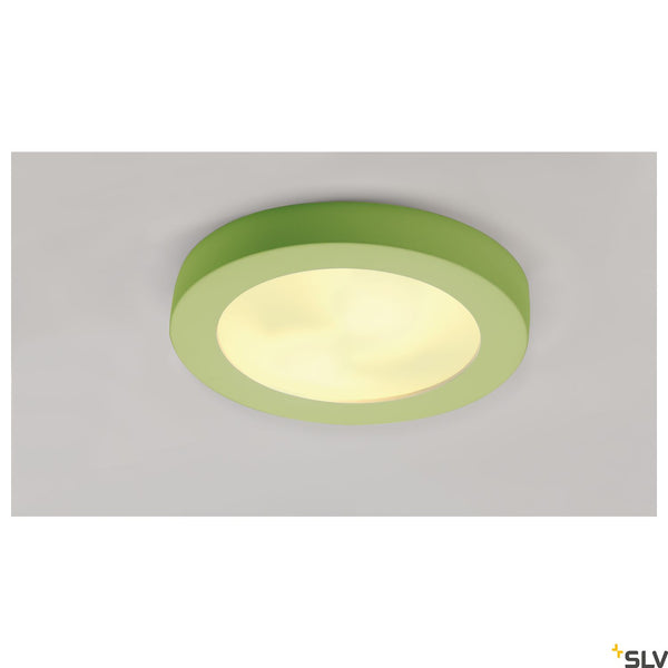 SLV Ceiling light, GL 105 E27, round, white plaster, max. 2x 25W 148001