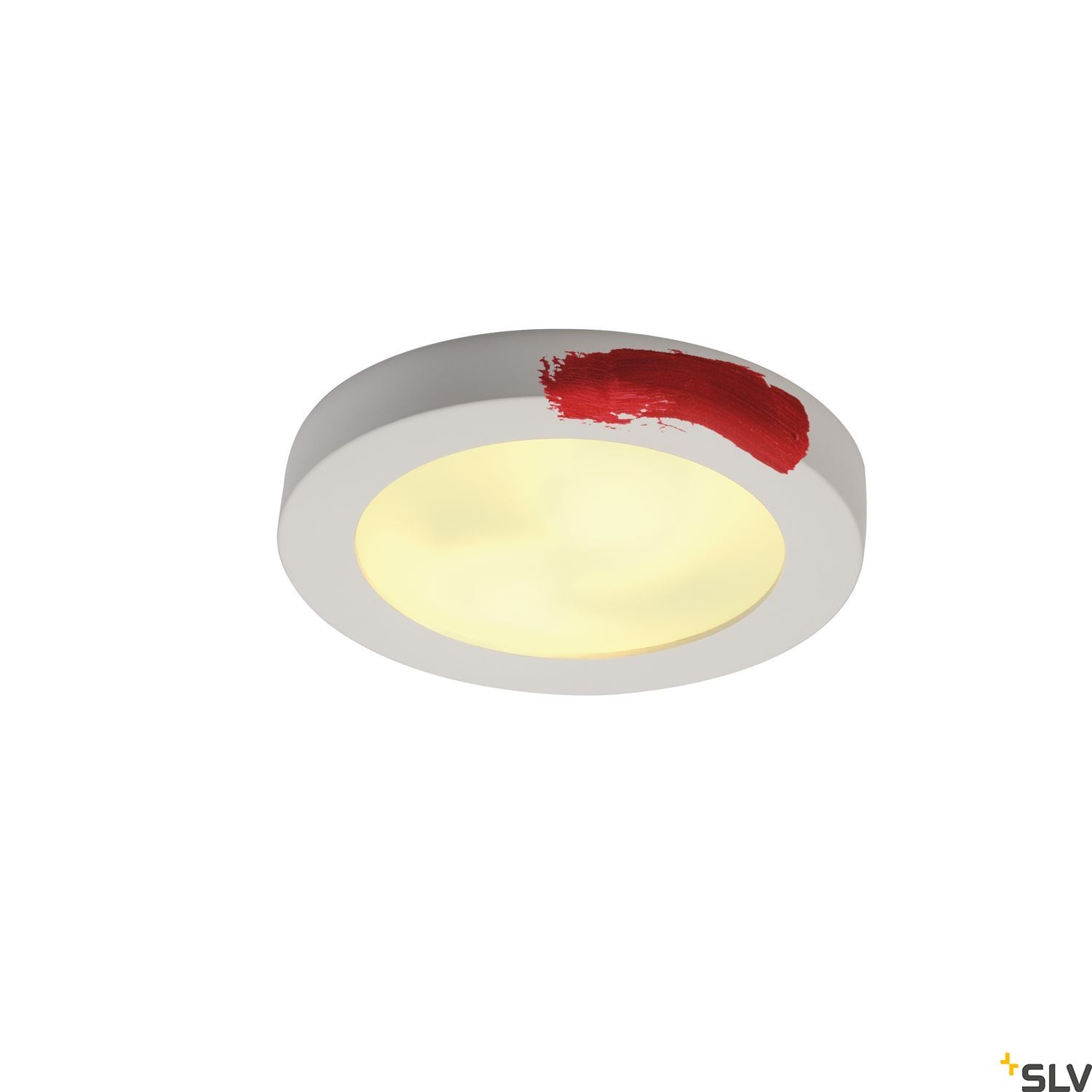 SLV Ceiling light, GL 105 E27, round, white plaster, max. 2x 25W 148001