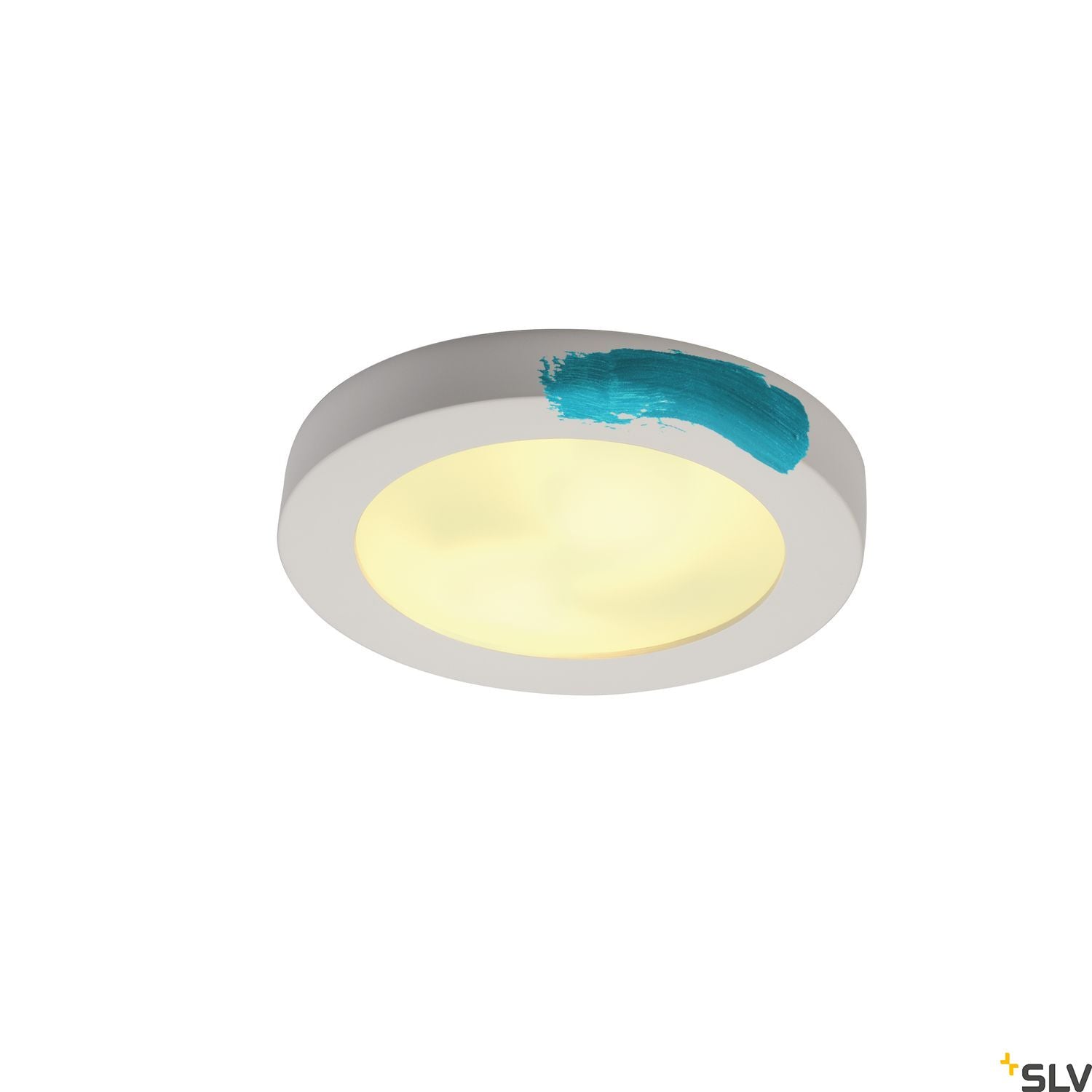 SLV Ceiling light, GL 105 E27, round, white plaster, max. 2x 25W 148001