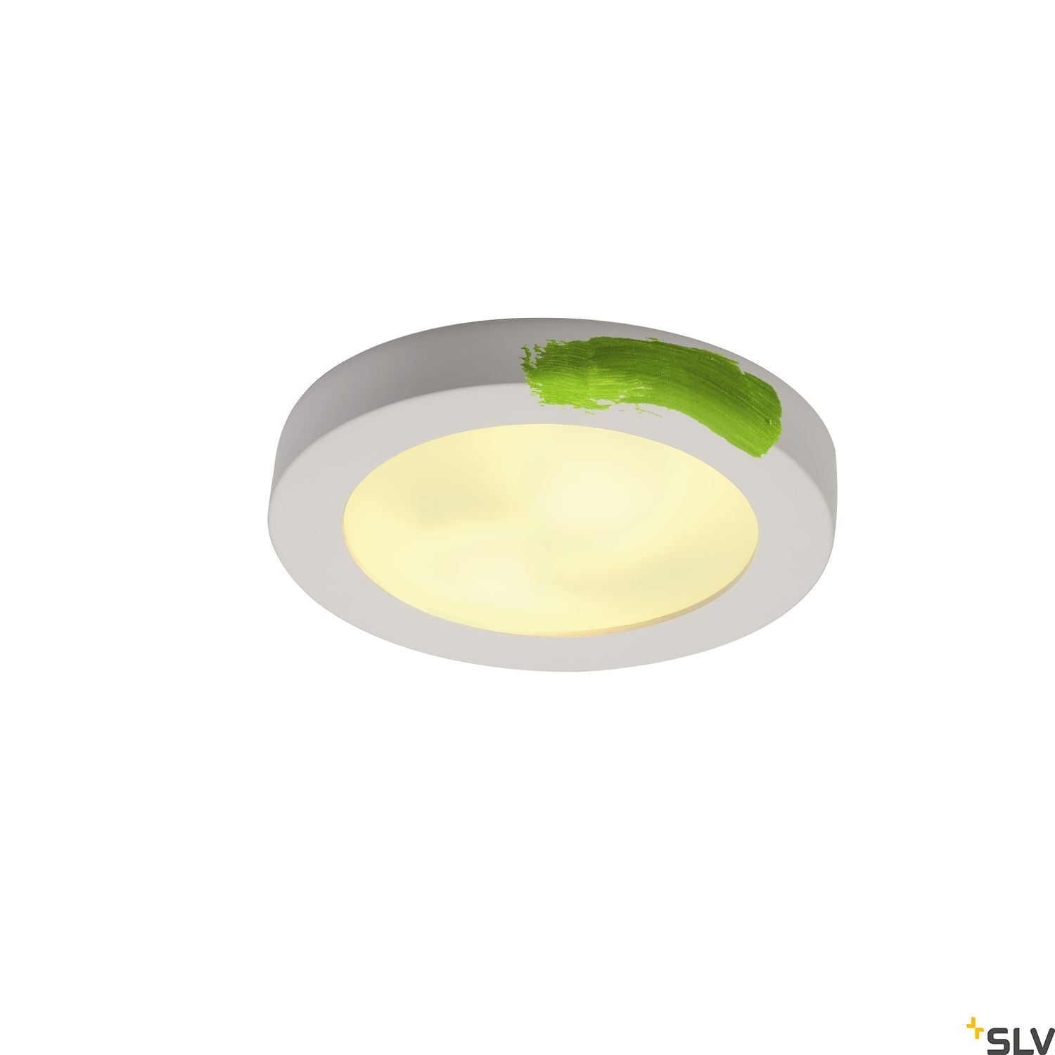 SLV Ceiling light, GL 105 E27, round, white plaster, max. 2x 25W 148001